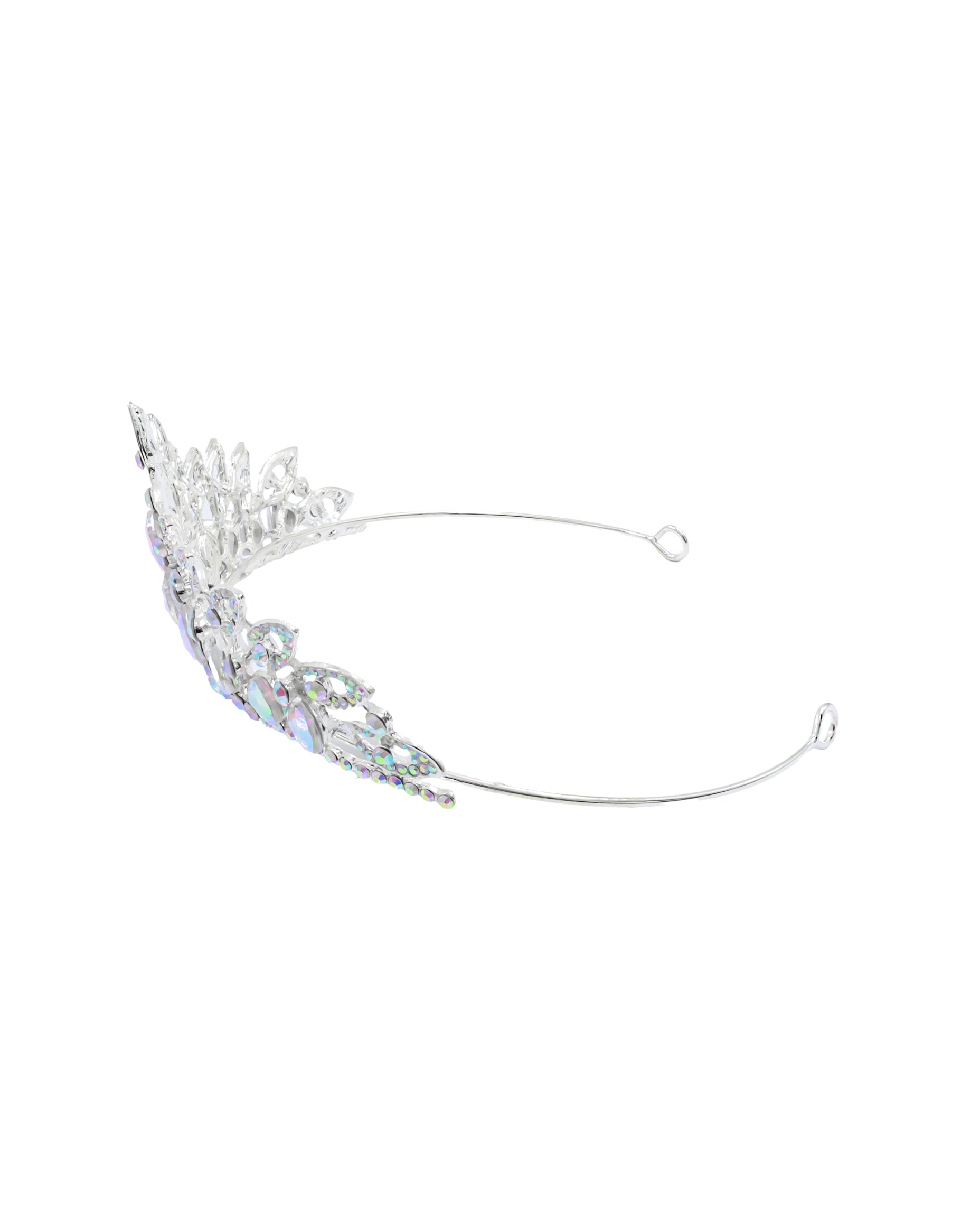 Corona Plateada de Diadema con piedras  - M163 Oro Laminado