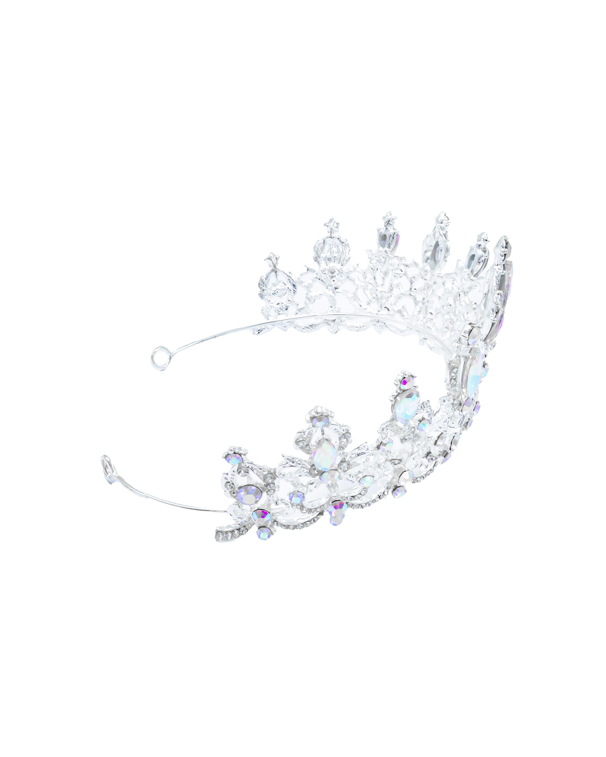 Corona Plateada de Diadema con piedras  - M72 Oro Laminado