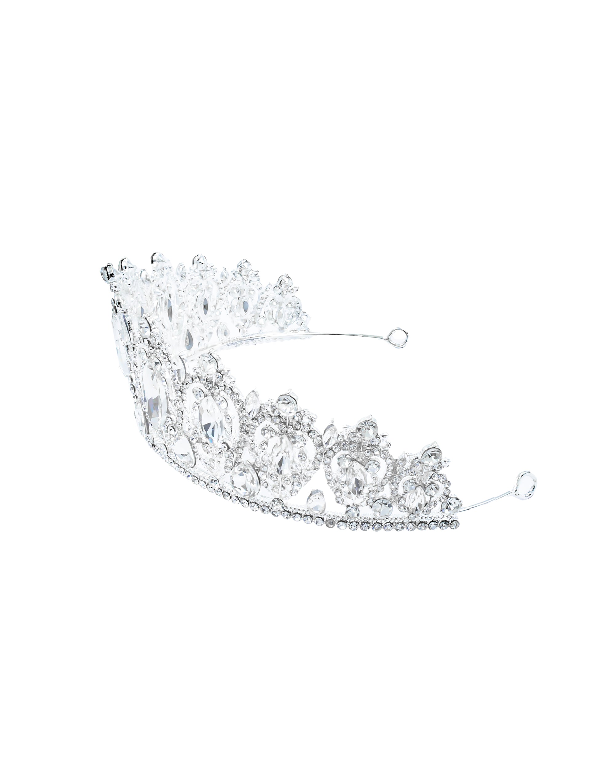 Corona Plateada de Diadema con piedras  - M77 Oro Laminado