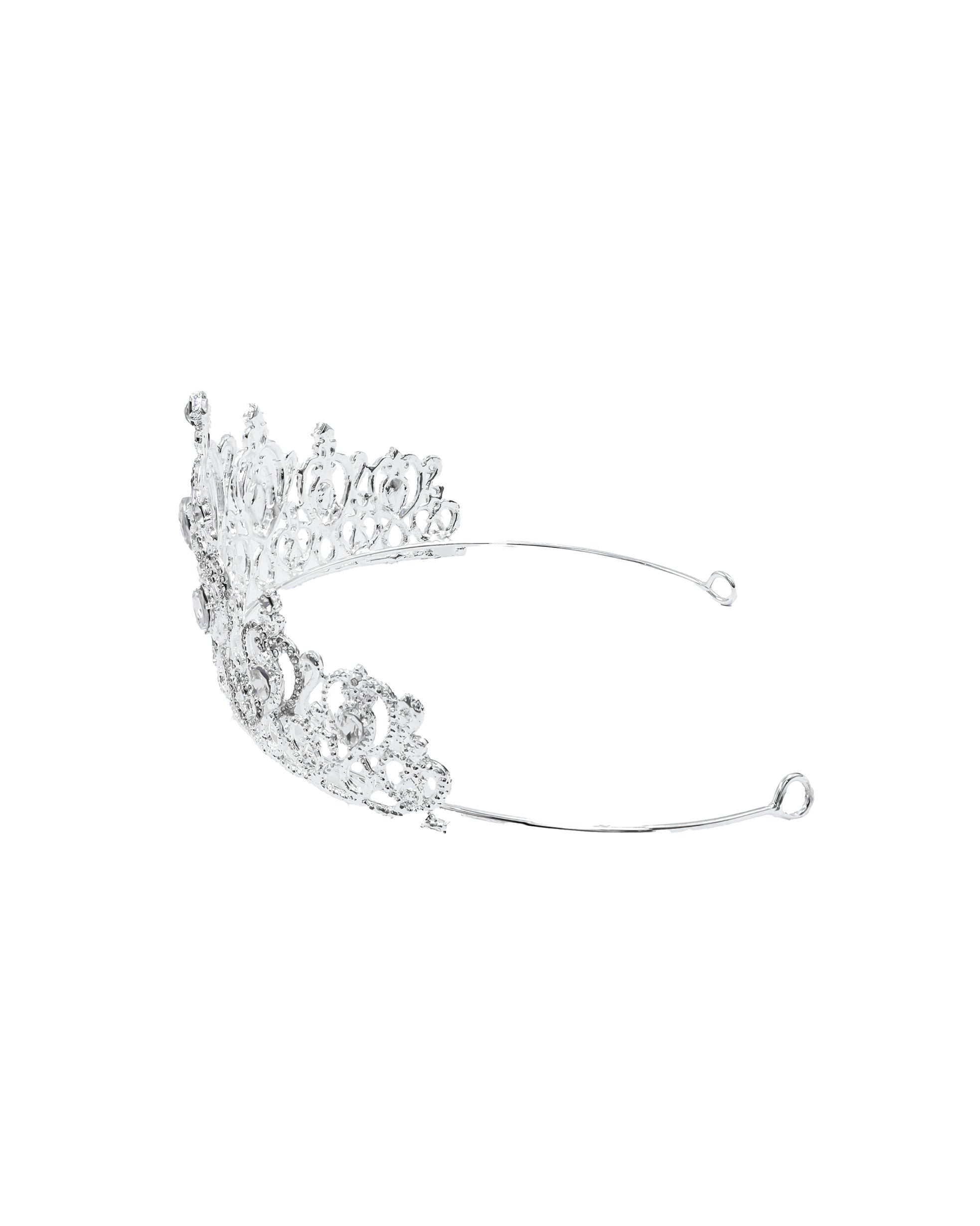 Corona Plateada de Diadema con piedras  - M52 Oro Laminad