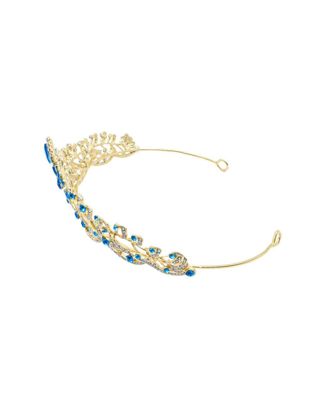 Corona Dorada de Diadema con piedras  - M251 Oro Laminado