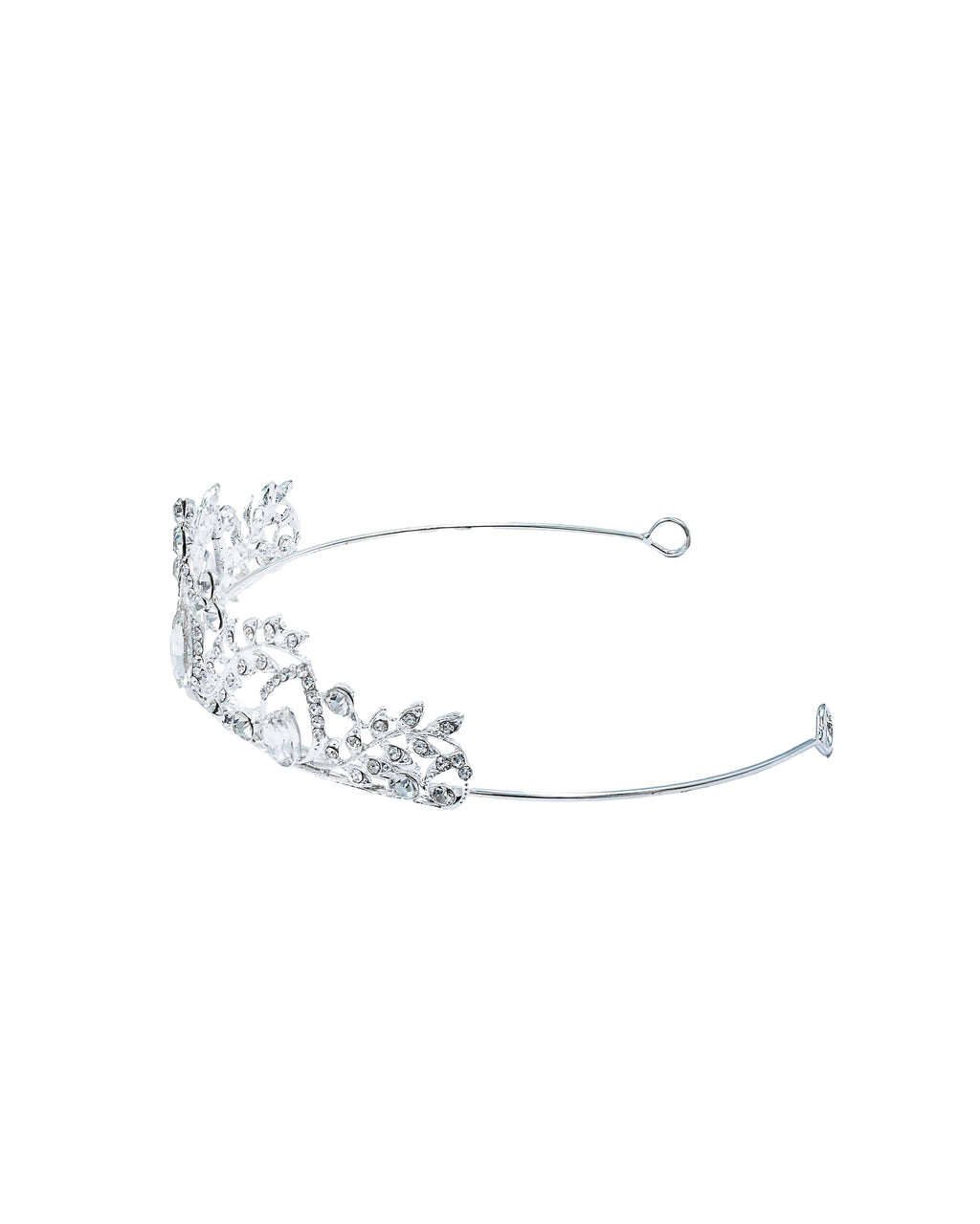 Corona Plateada de Diadema con piedras  - M12 Oro Laminado