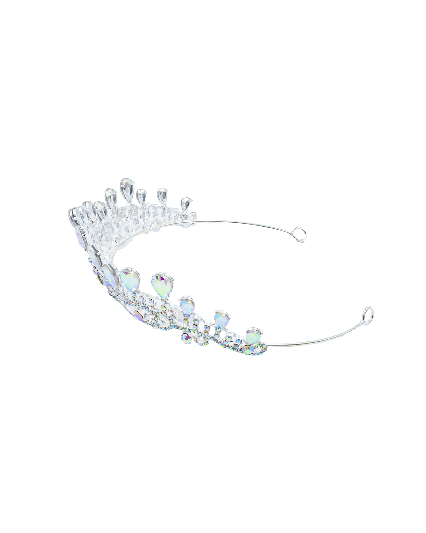 Corona Plateada de Diadema con piedras  - M91 Oro Laminado