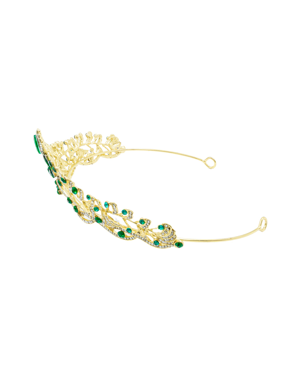 Corona Dorada de Diadema con piedras  - M146 Oro Laminado