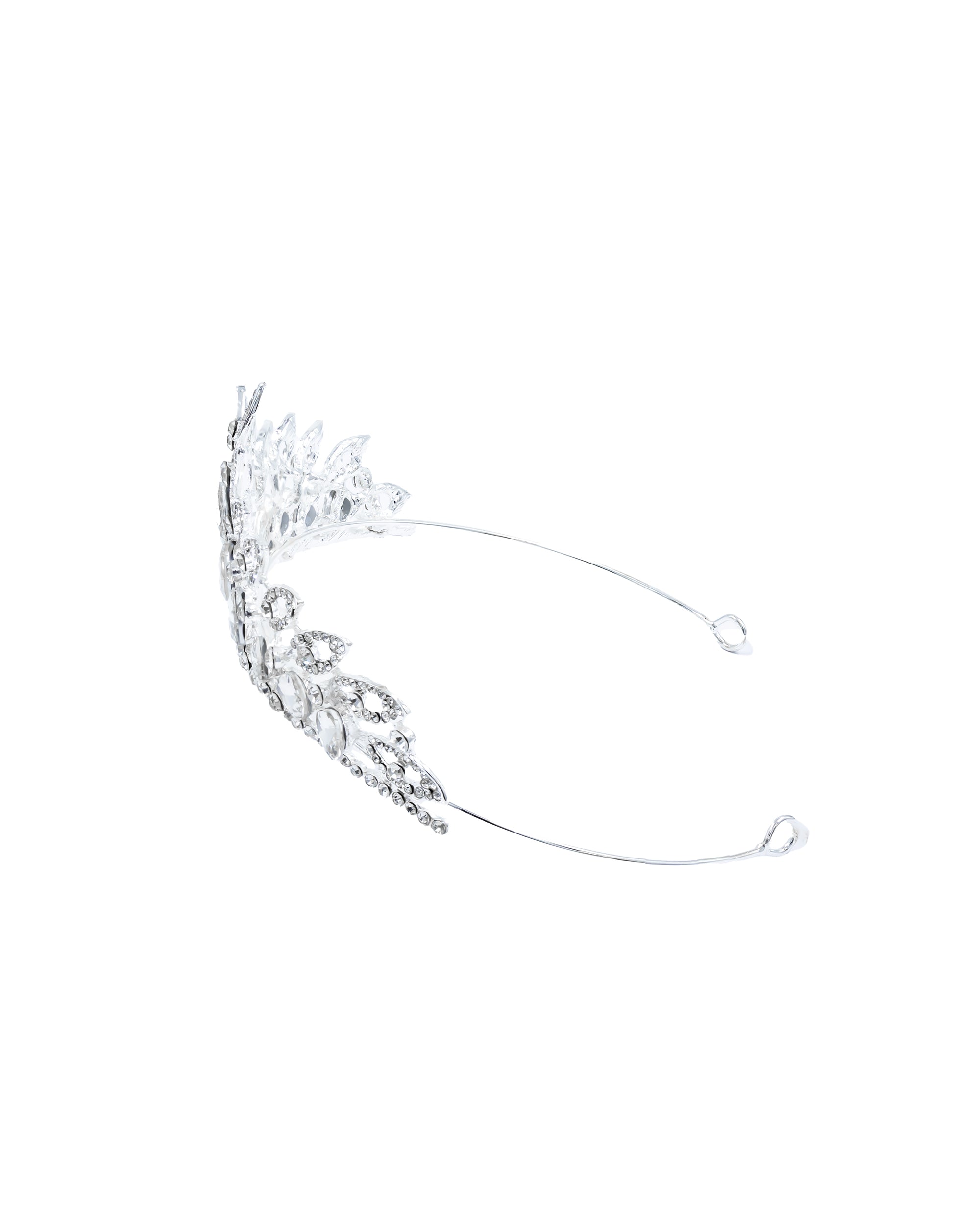 Corona Plateada de Diadema con piedras  - M15 Oro Laminado