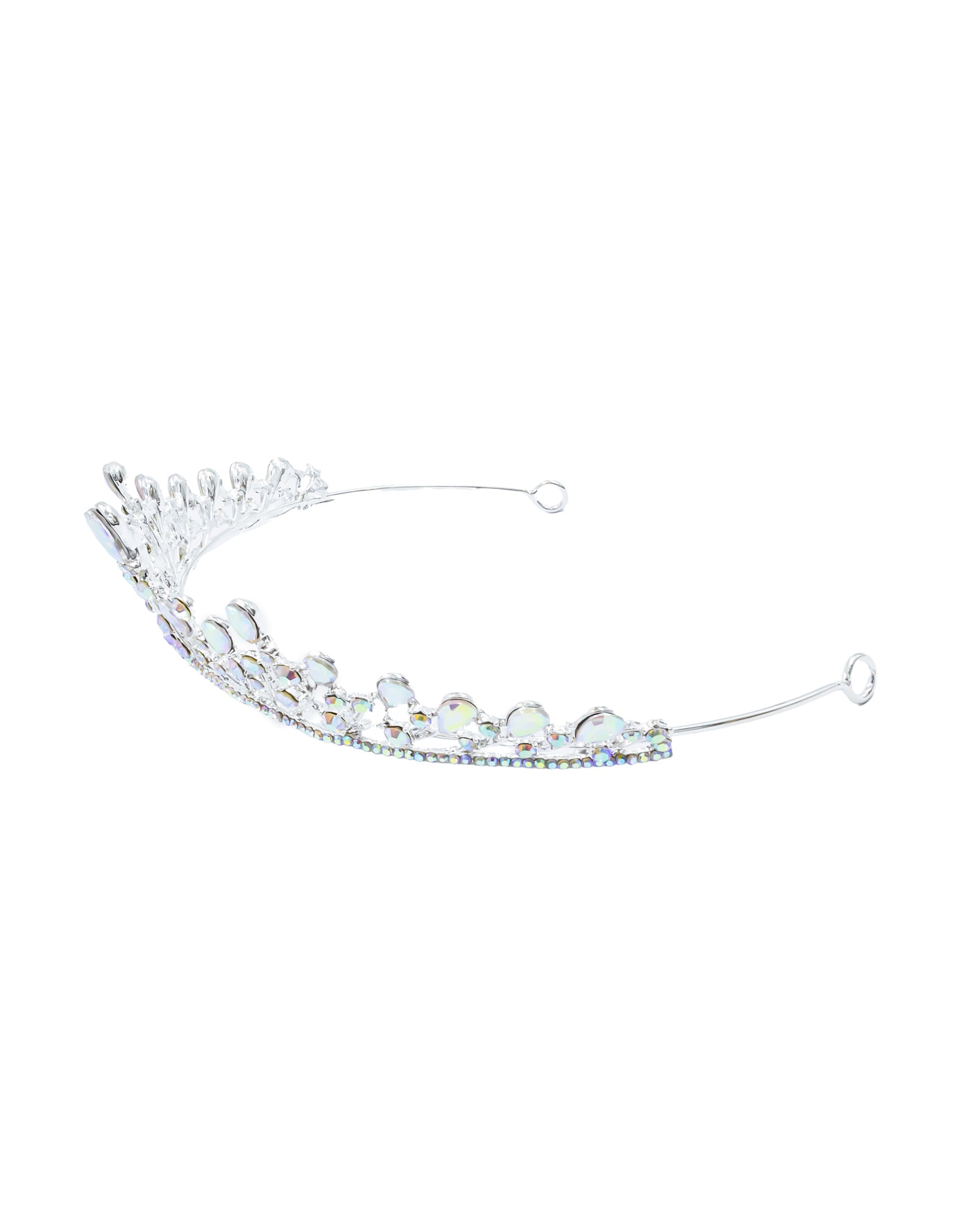 Corona Plateada de Diadema con piedras  - M108 Oro Laminado