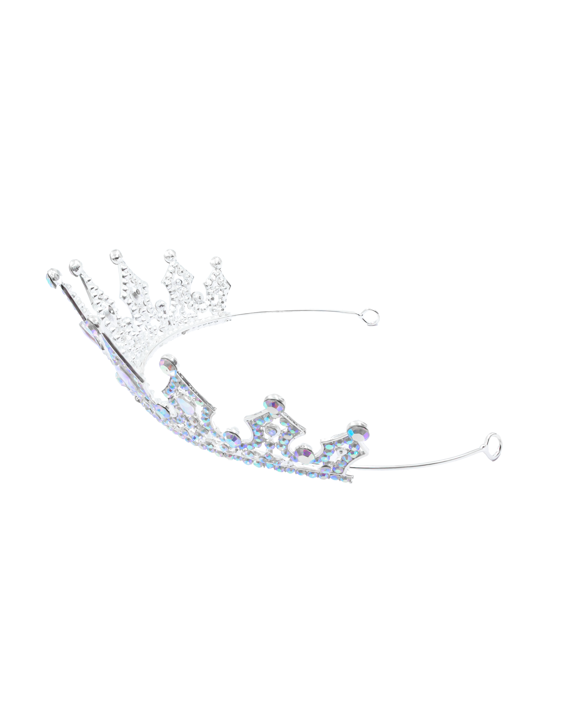 Corona Plateada de Diadema con piedras  - M176 Oro Laminado