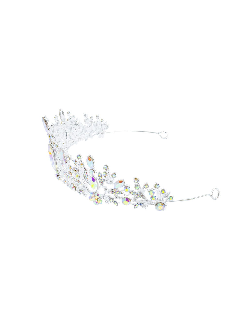 Corona Plateada de Diadema con piedras  - M88 Oro Laminado