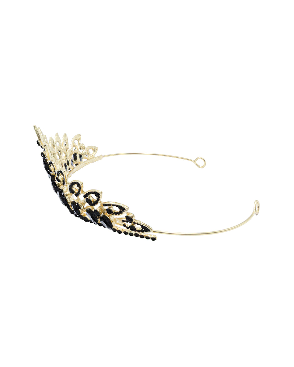 Corona Dorada de Diadema con piedras  - M201 Oro Laminado