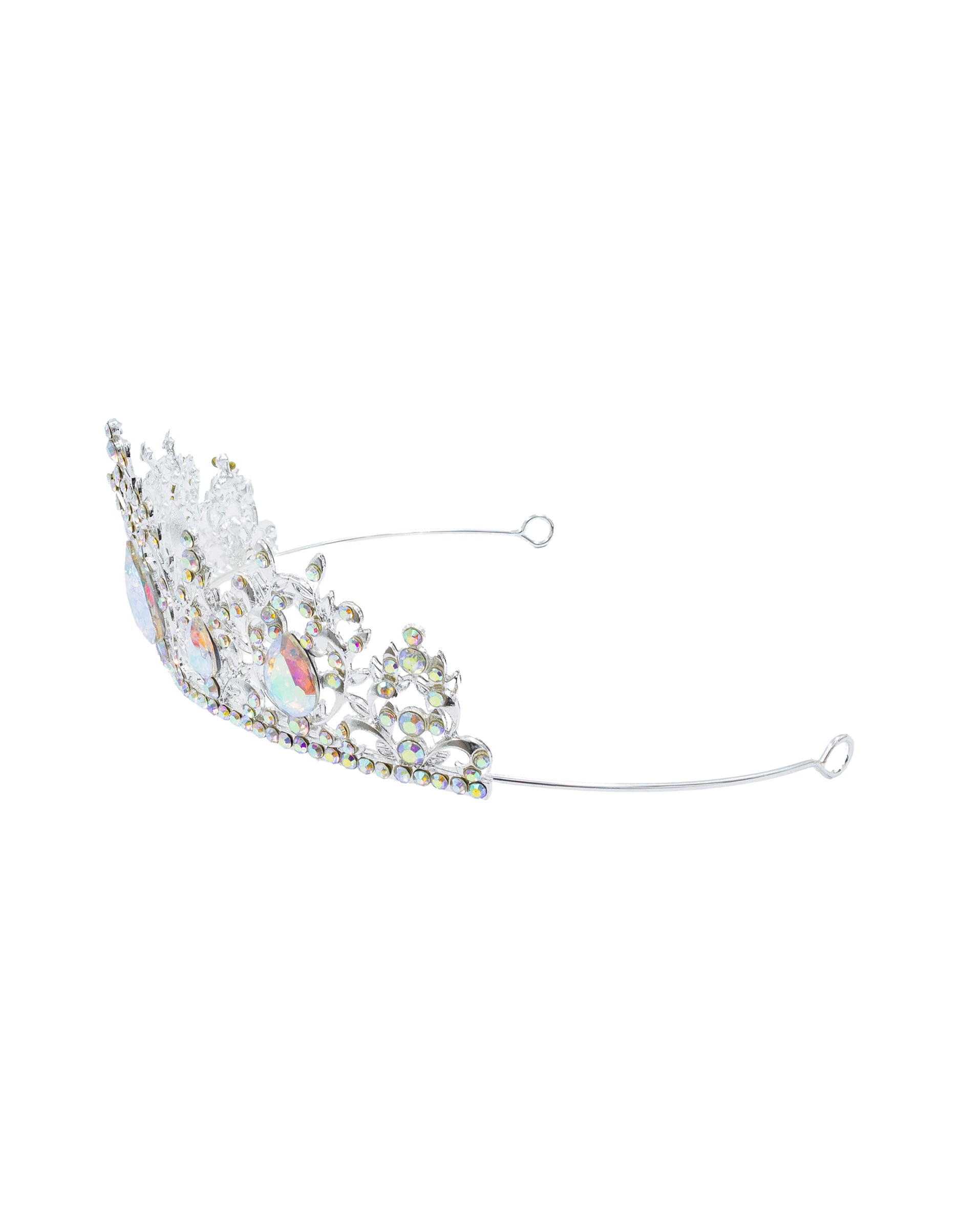 Corona Plateada de Diadema con piedras  - M112 Oro Laminado