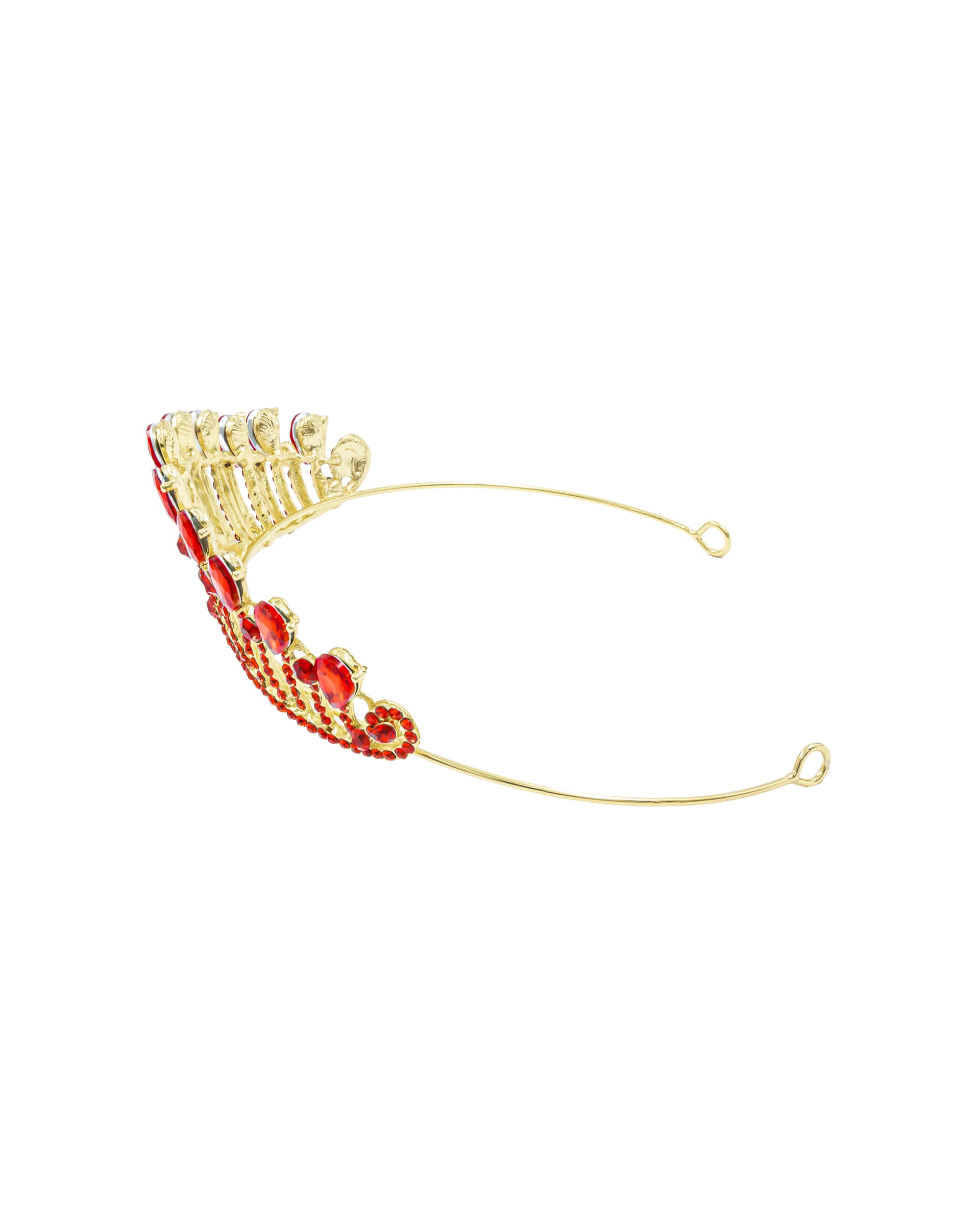 Corona Dorada de Diadema con piedras  - M153 Oro Laminado