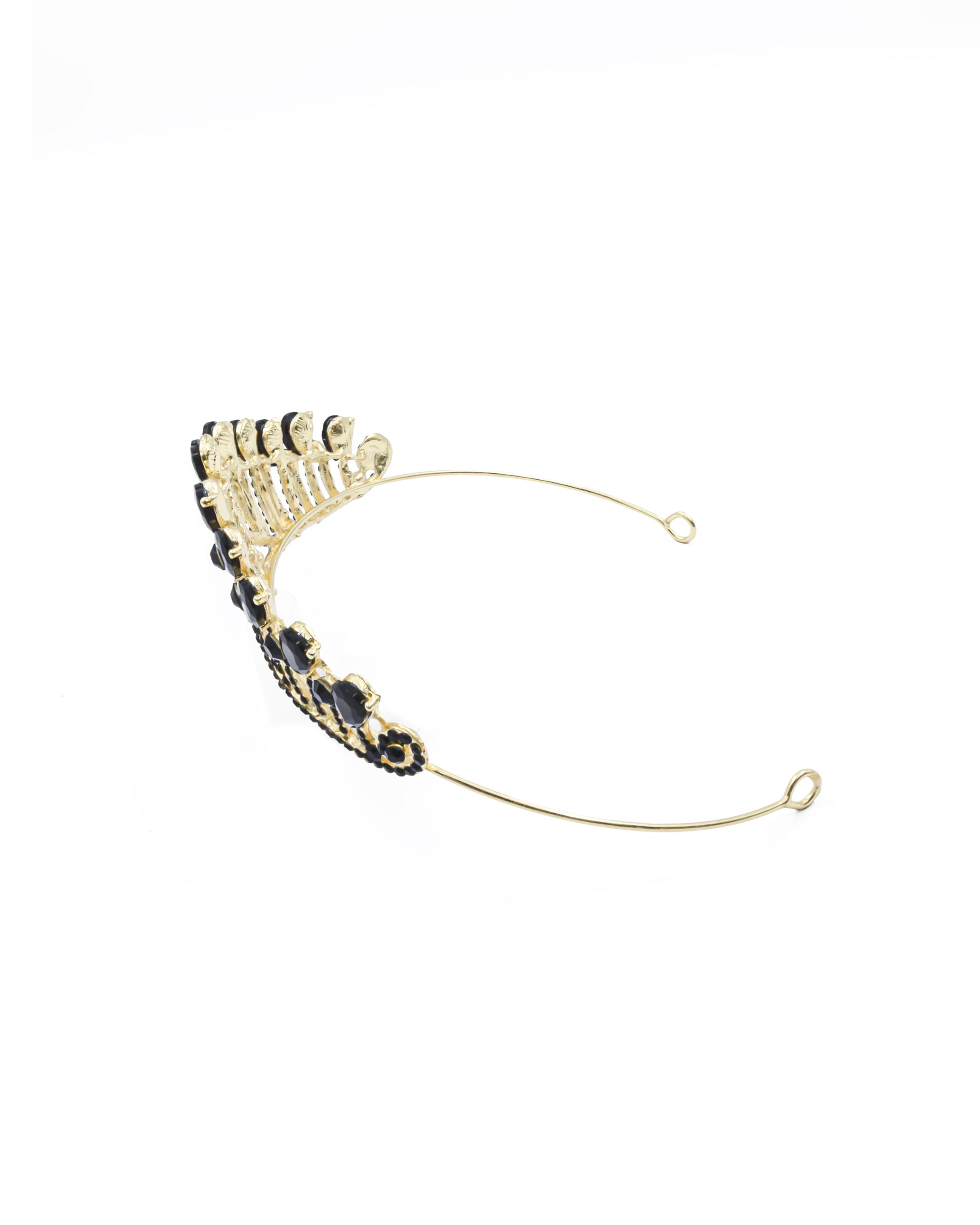 Corona Dorada de Diadema con piedras  - M223 Oro Laminado