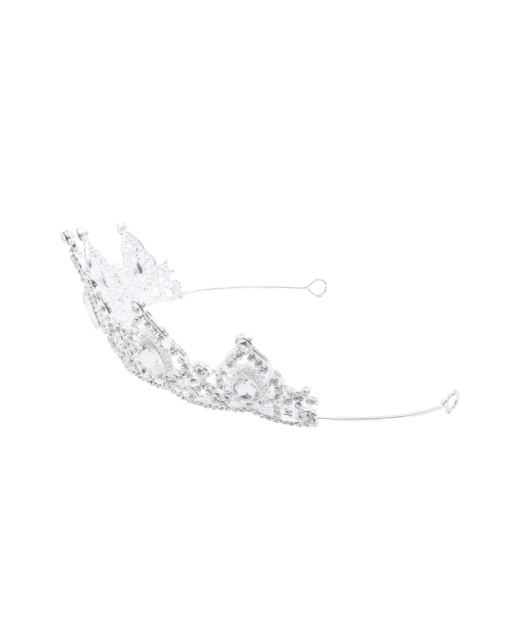 Corona Plateada de Diadema con piedras  - M110 Oro Laminado