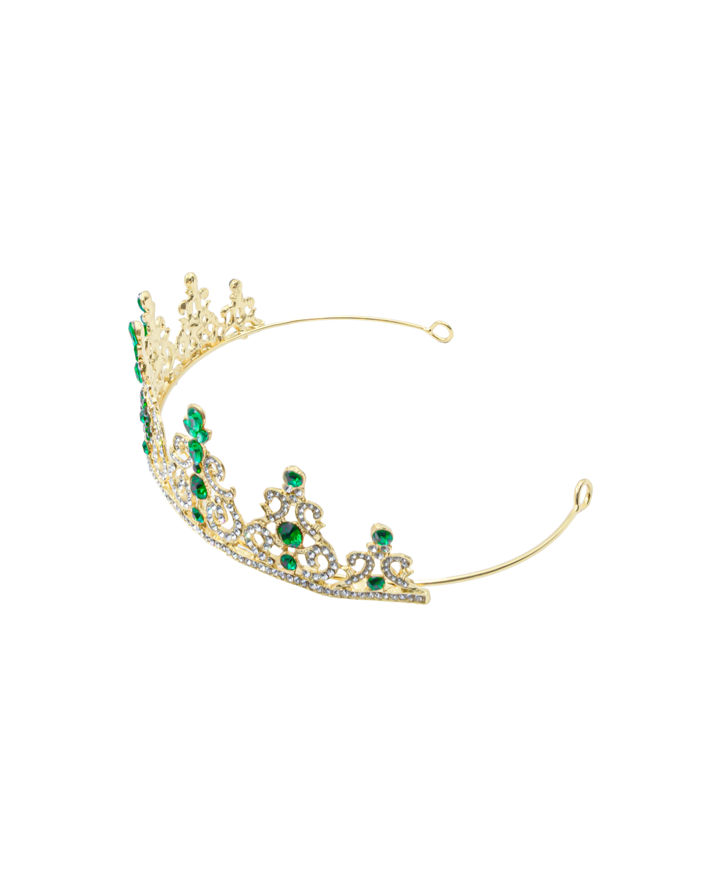 Corona Dorada de Diadema con piedras  - M252 Oro Laminado