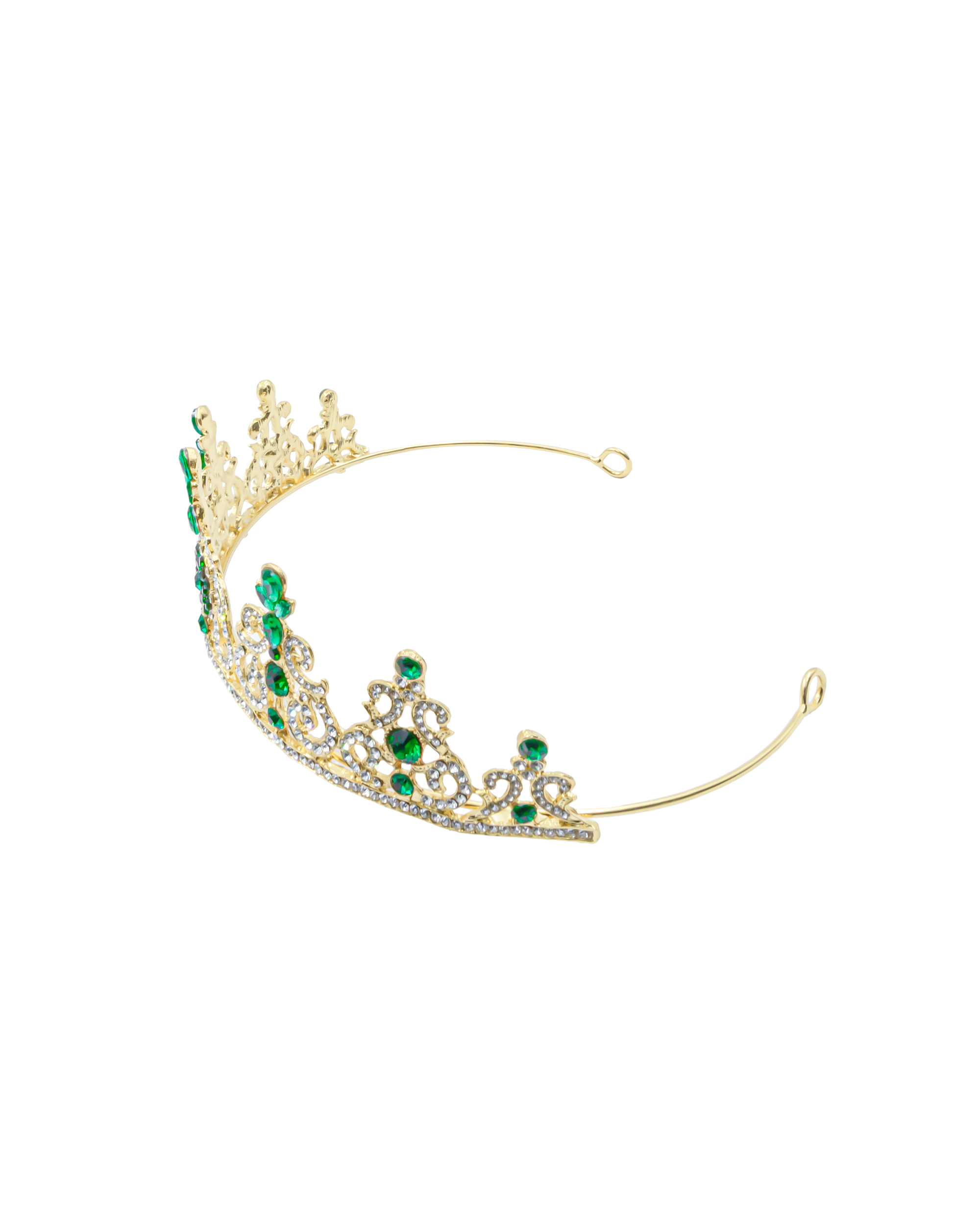 Corona Dorada de Diadema con piedras  - M252 Oro Laminado