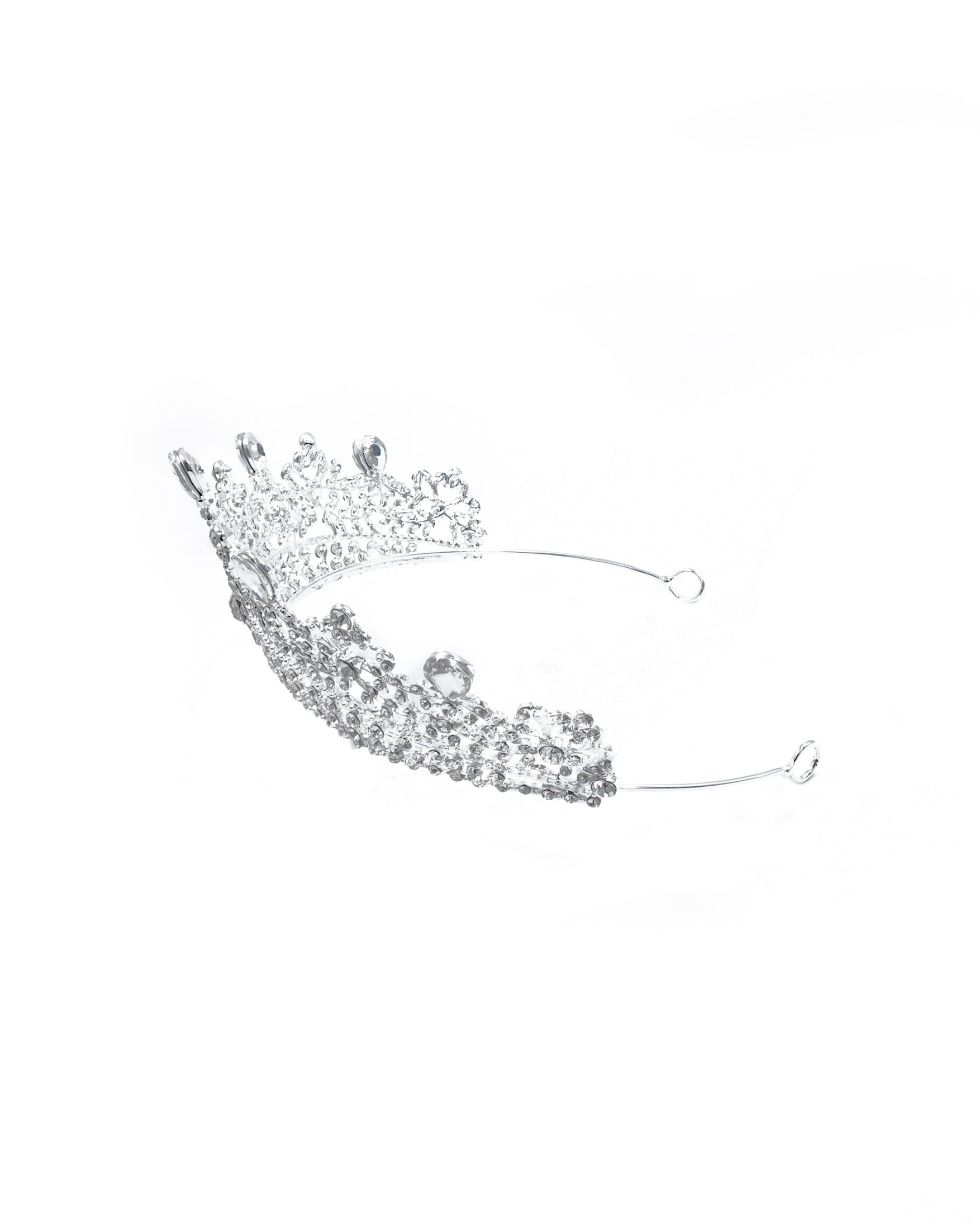 Corona Plateada de Diadema con piedras  - M41 Oro Laminado