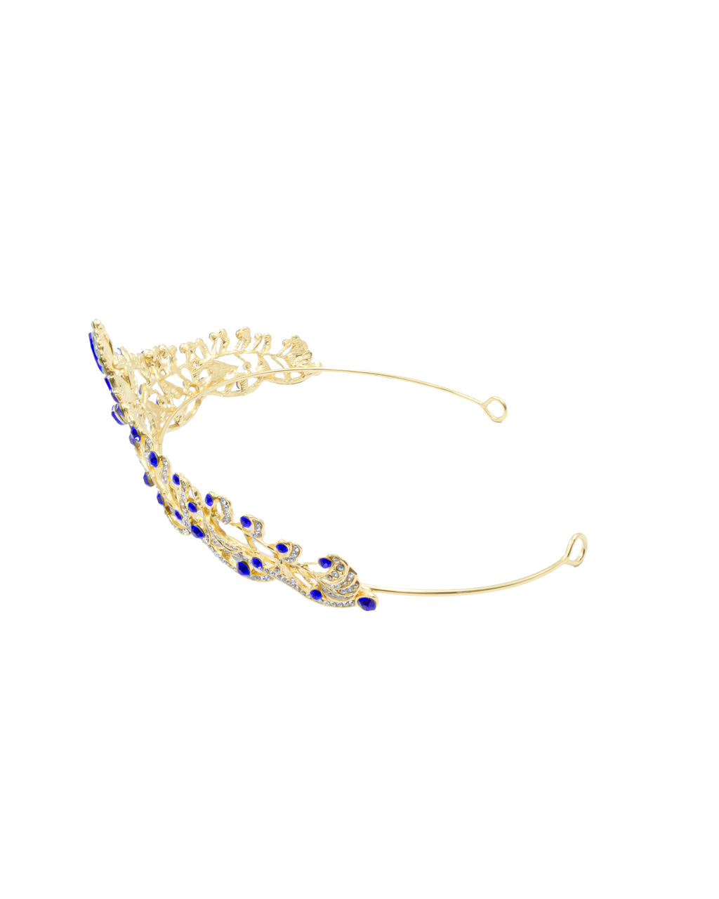 Corona Dorada de Diadema con piedras  - M212 Oro Laminado