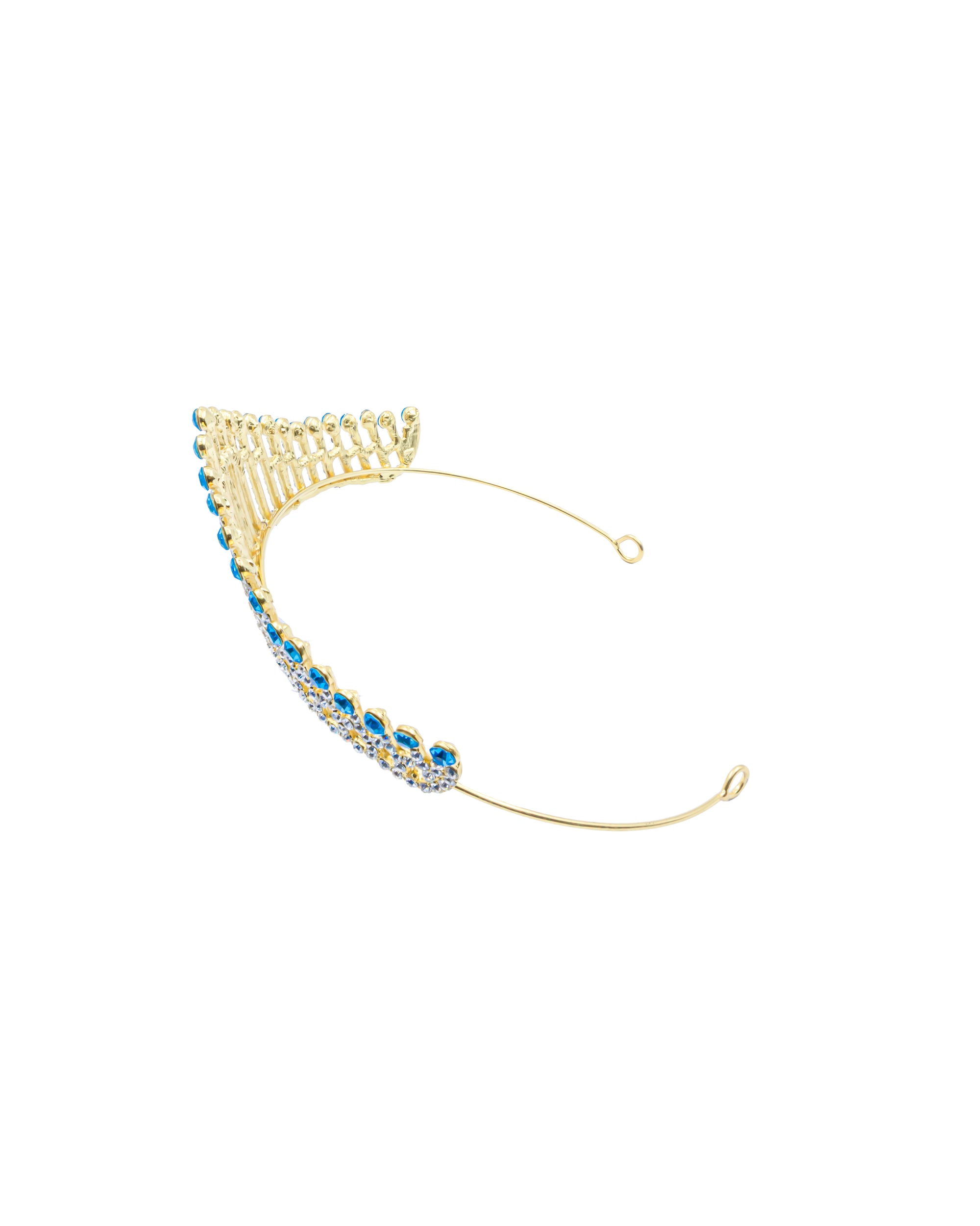 Corona Dorada de Diadema con piedras  - M241 Oro Laminado