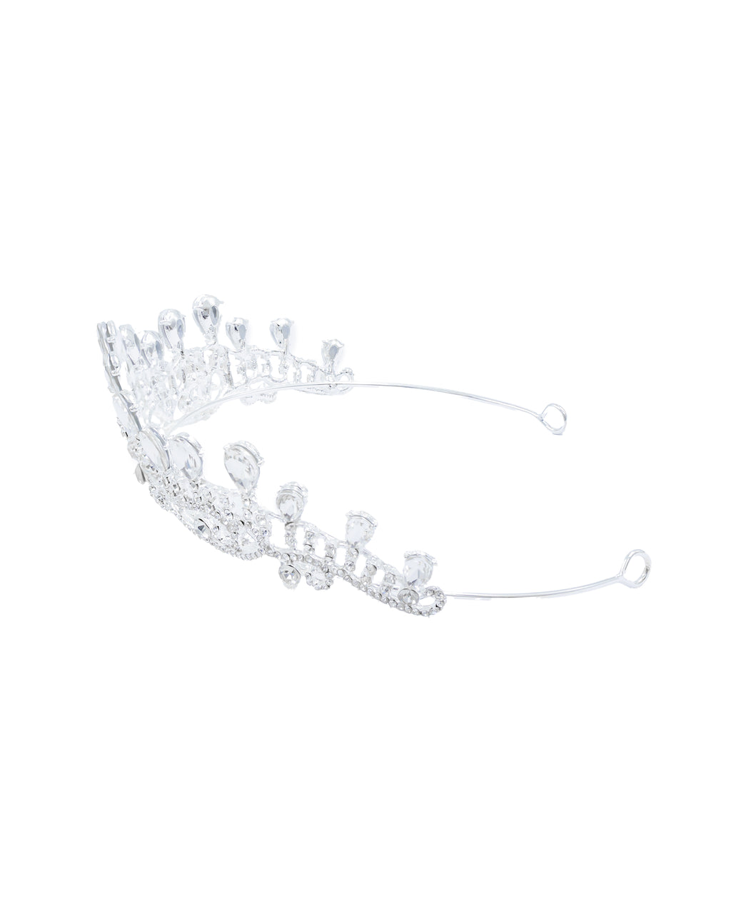 Corona Plateada de Diadema con piedras  - M35 Oro Laminado