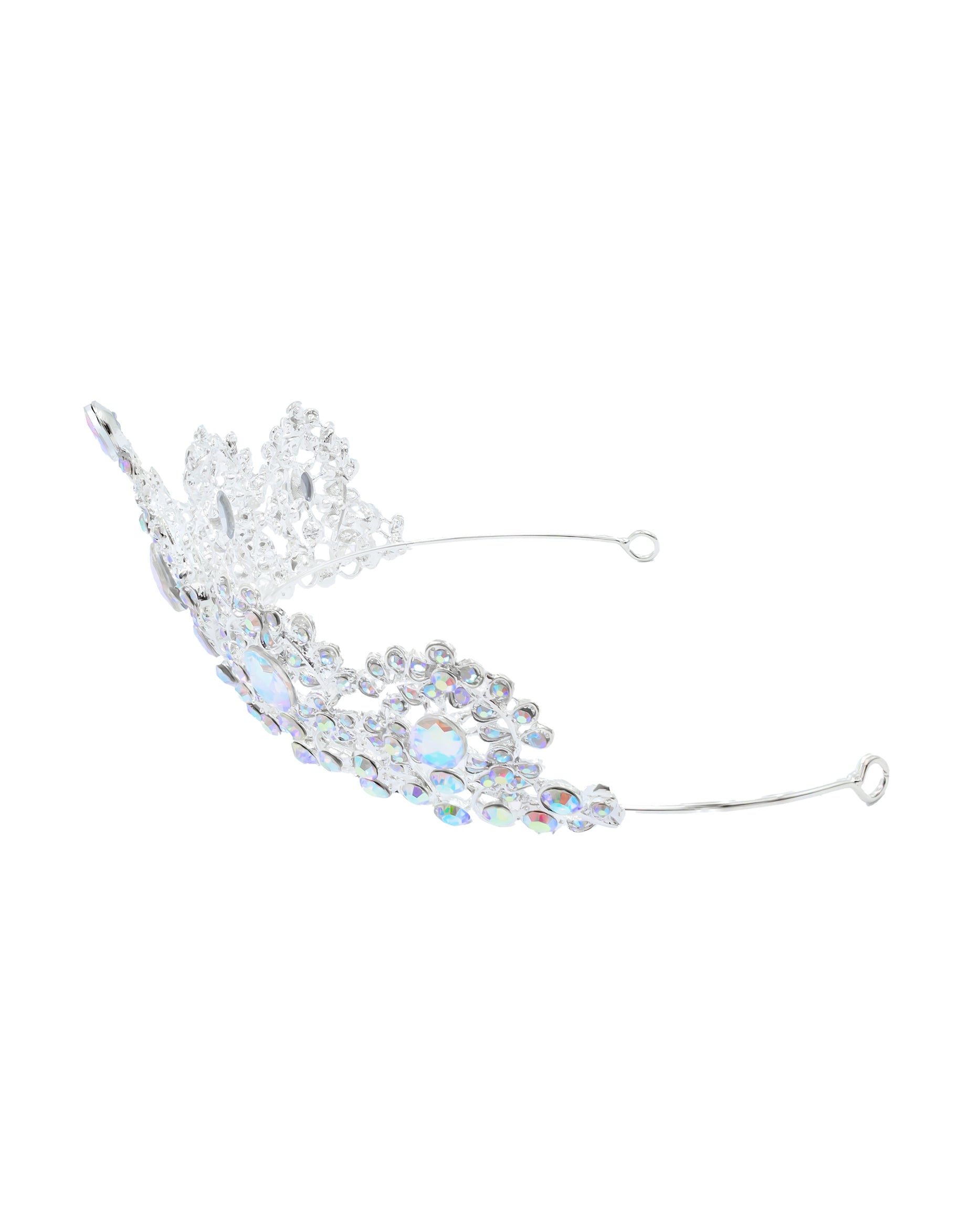 Corona Plateada de Diadema con piedras  - M111 Oro Laminado