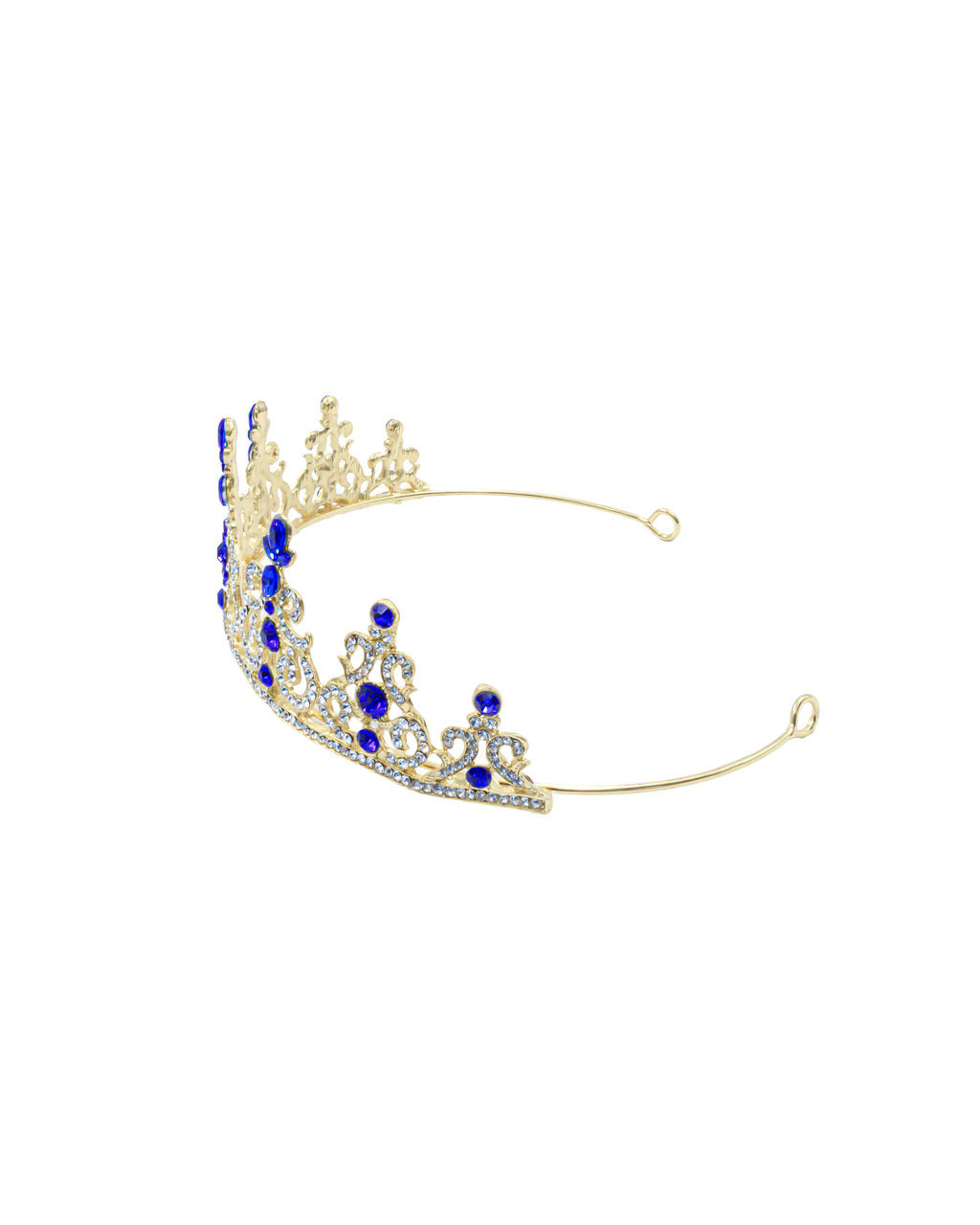 Corona Dorada de Diadema con piedras  - M206 Oro Laminado