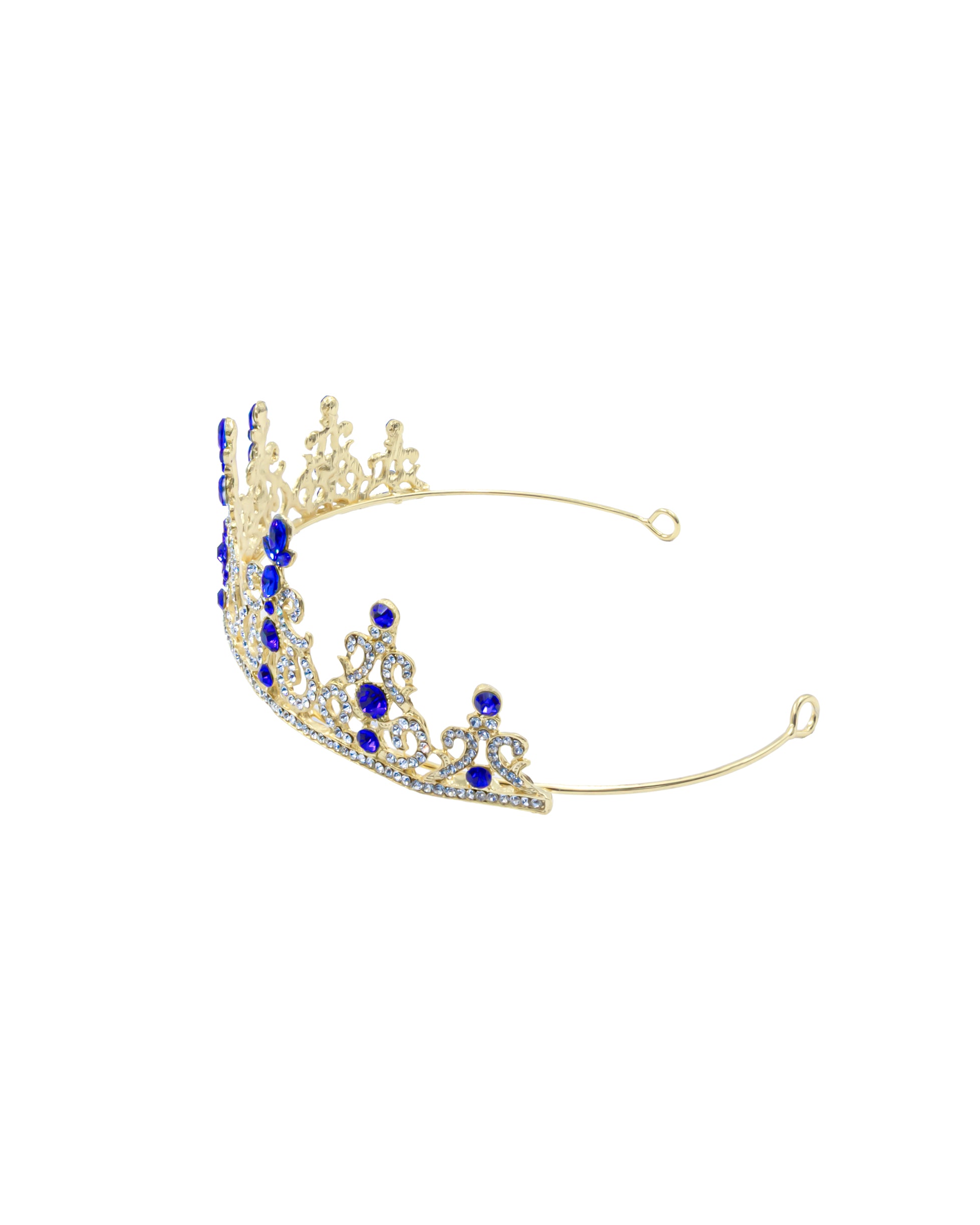 Corona Dorada de Diadema con piedras  - M206 Oro Laminado