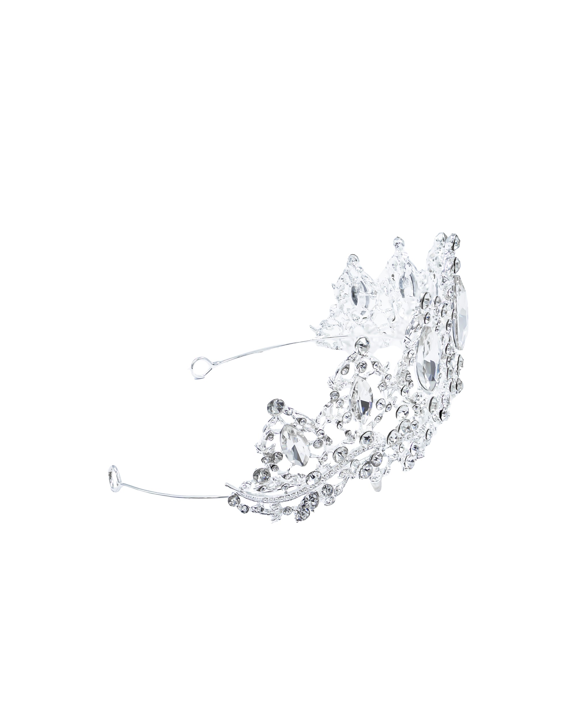 Corona Plateada de Diadema con piedras  - M11 Oro Laminado