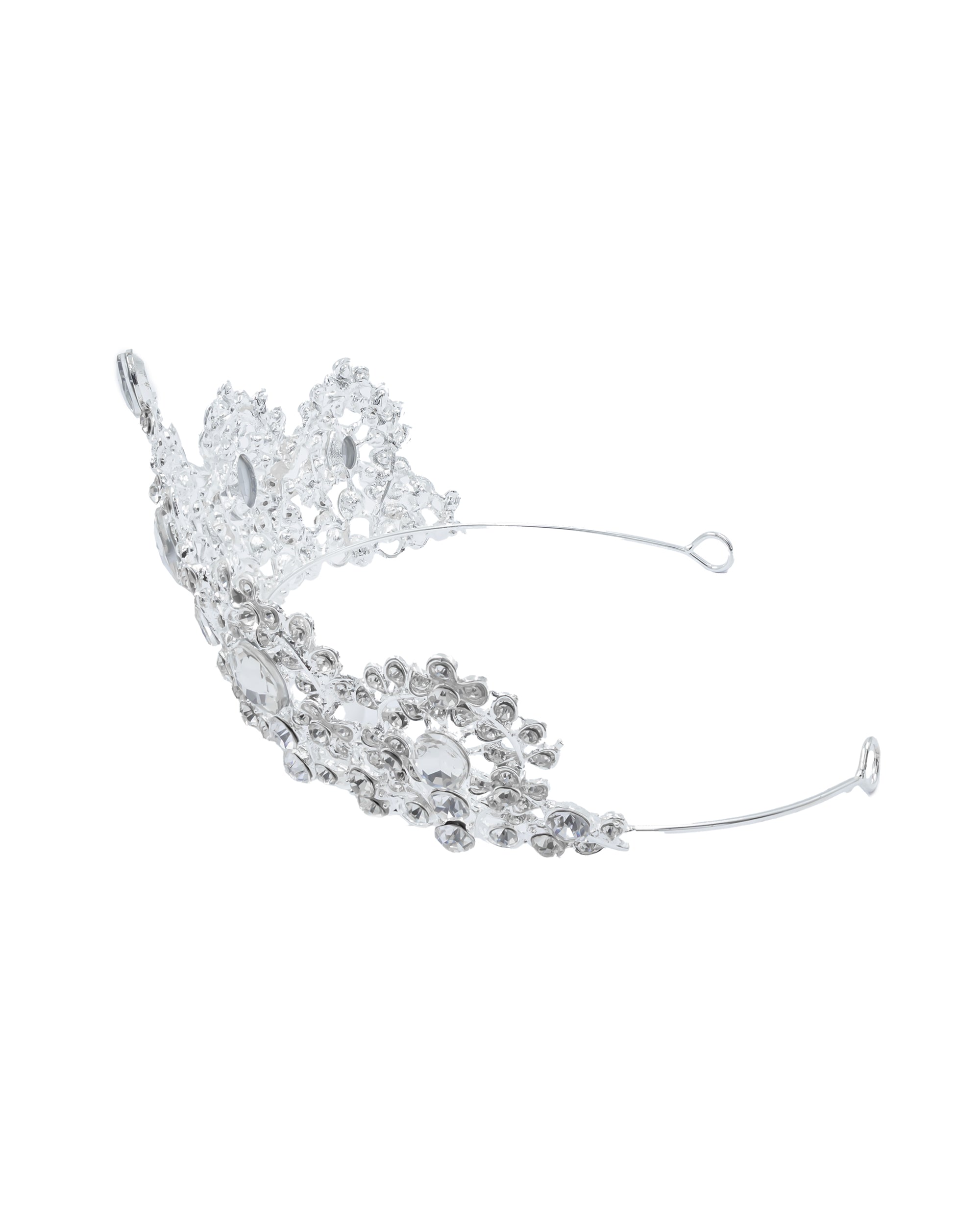 Corona Plateada de Diadema con piedras  - M83 Oro Laminado