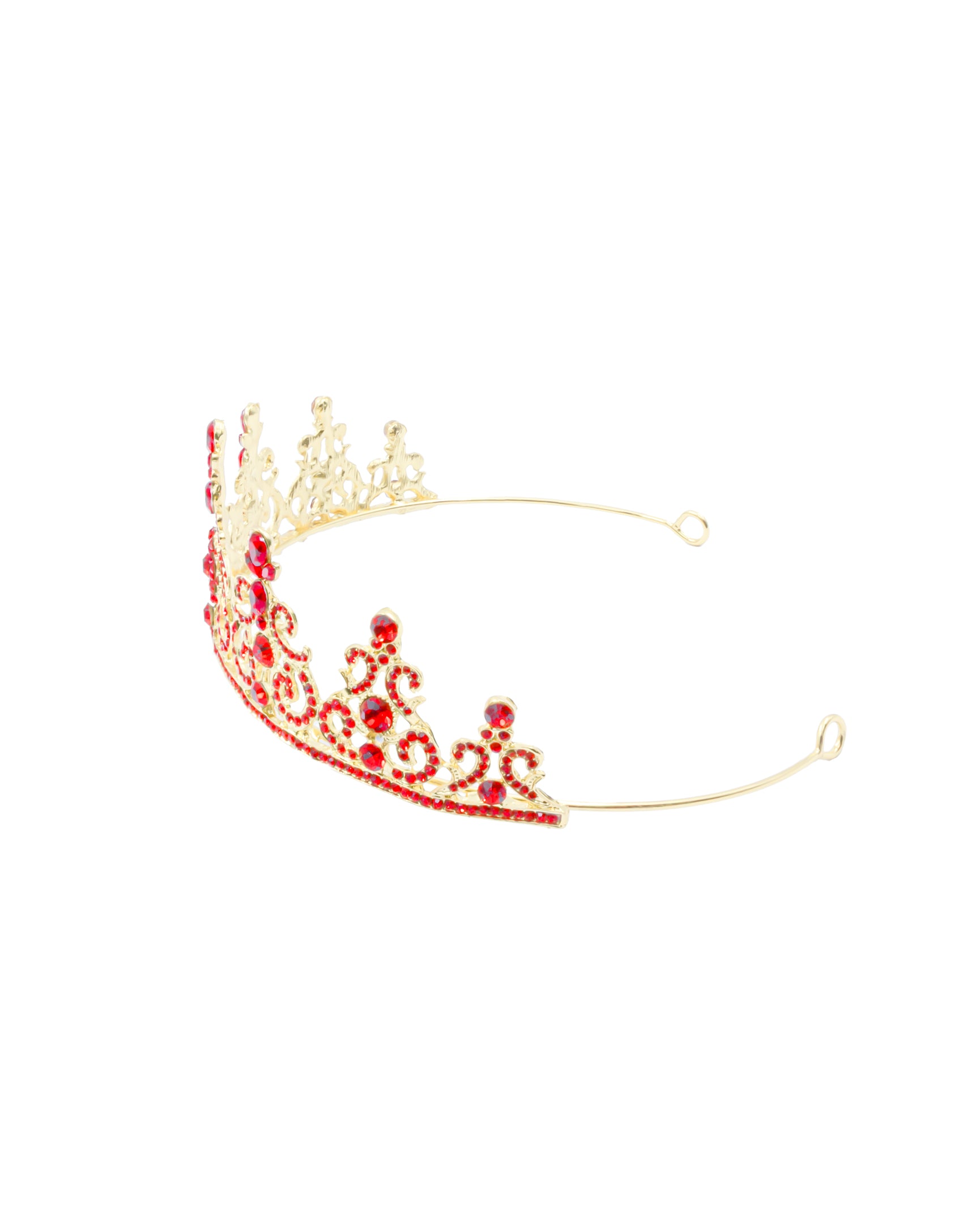 Corona Dorada de Diadema con piedras  - M222 Oro Laminado