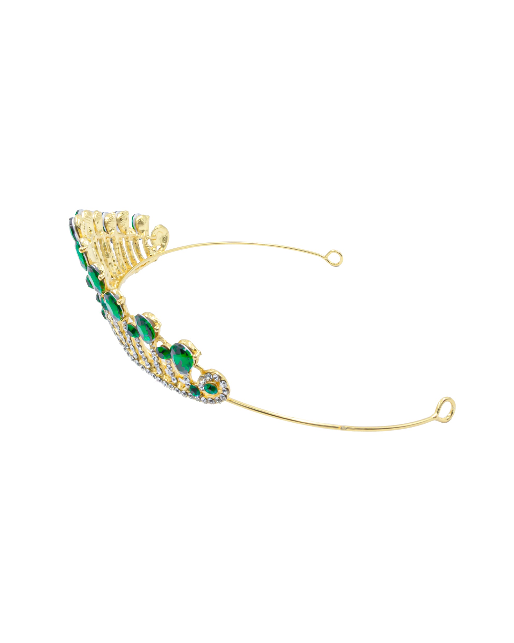 Corona Dorada de Diadema con piedras  - M200 Oro Laminado