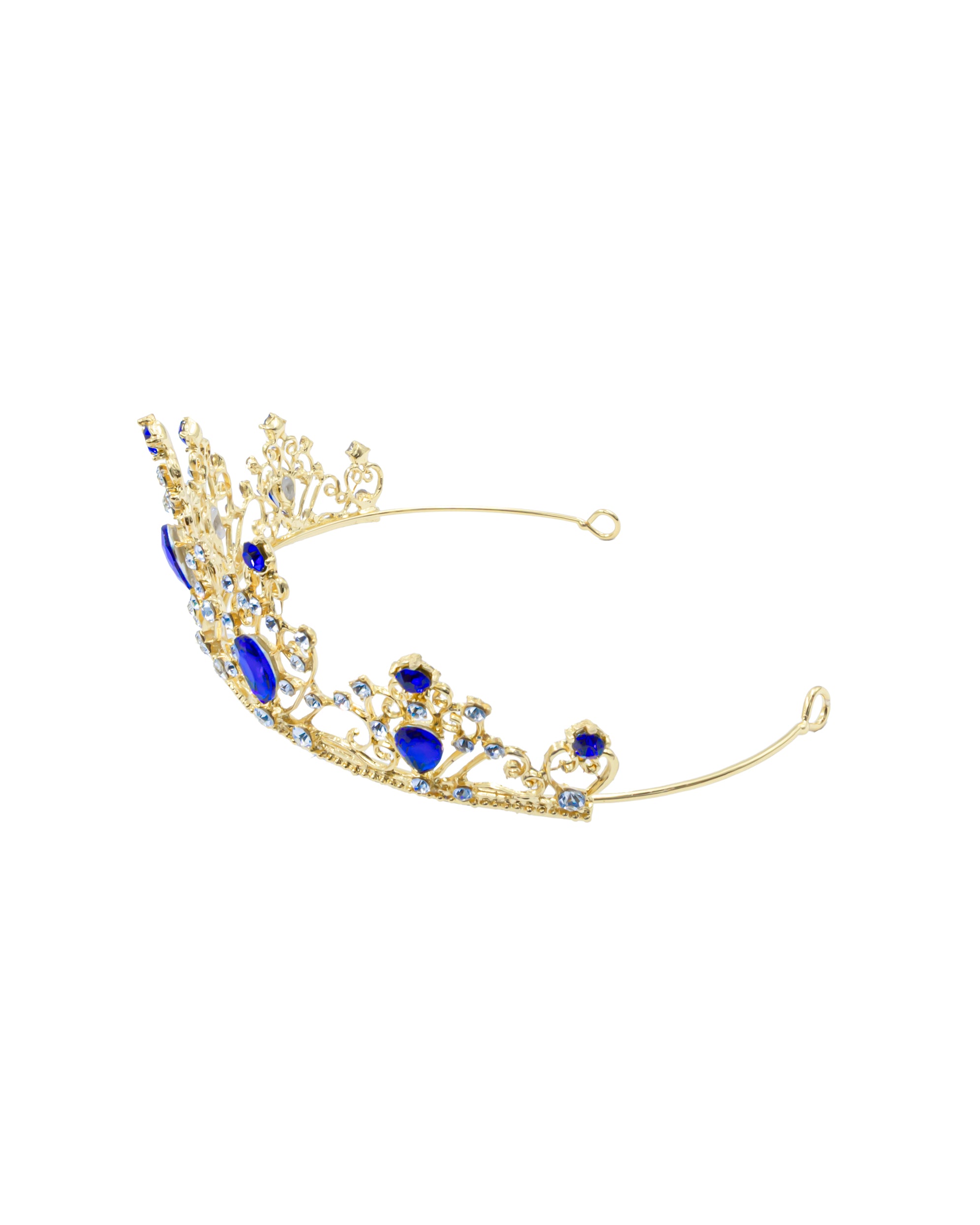Corona Dorada de Diadema con piedras  - M209 Oro Laminado