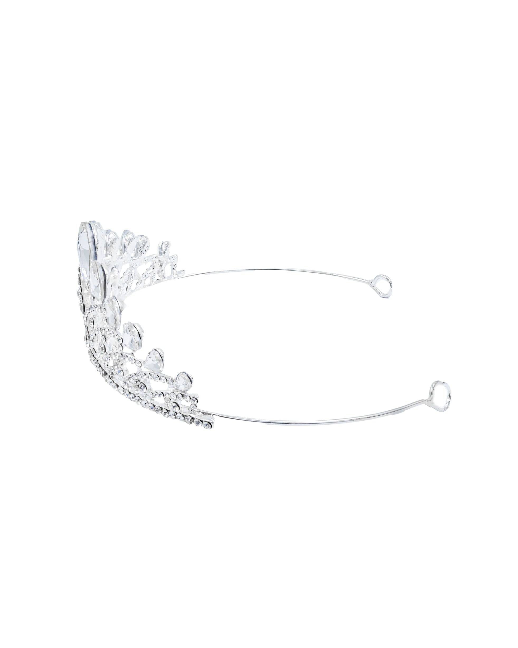 Corona Plateada de Diadema con piedras  - M26 Oro Laminado