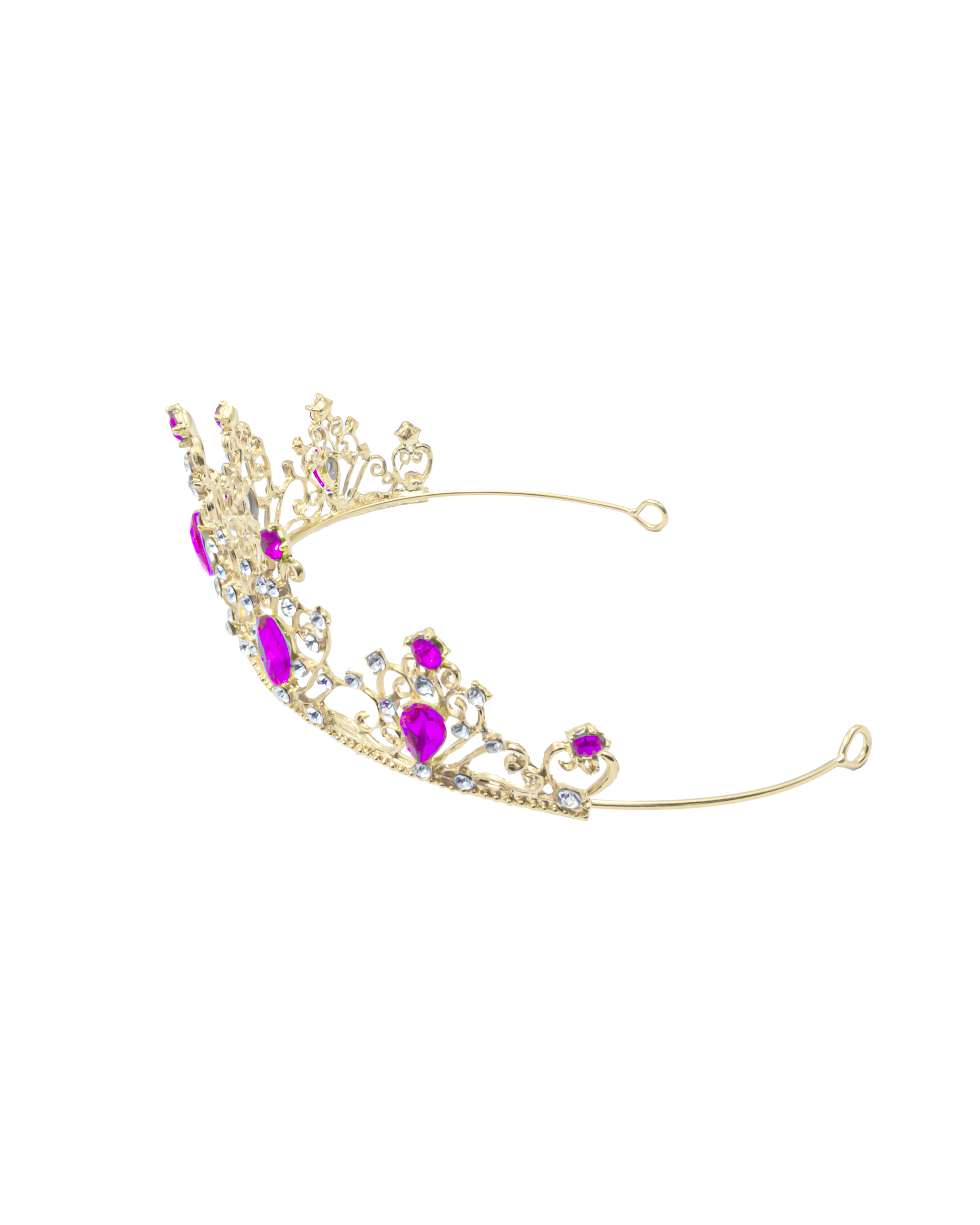 Corona Dorada de Diadema con piedras  - M249 Oro Laminado
