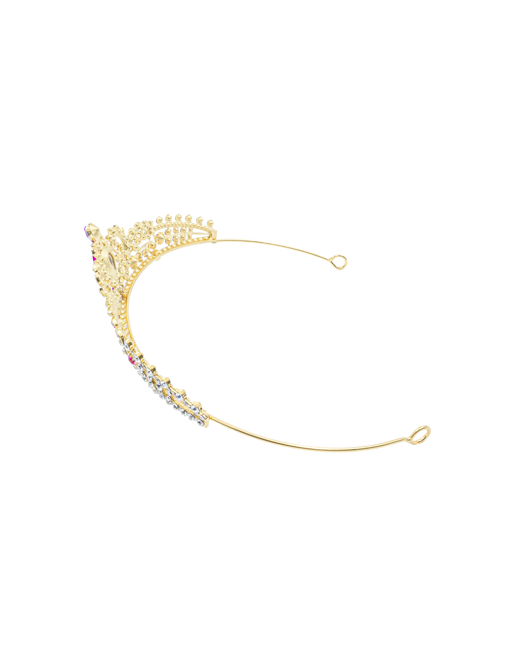 Corona Dorada de Diadema con piedras  - M256 Oro Laminado