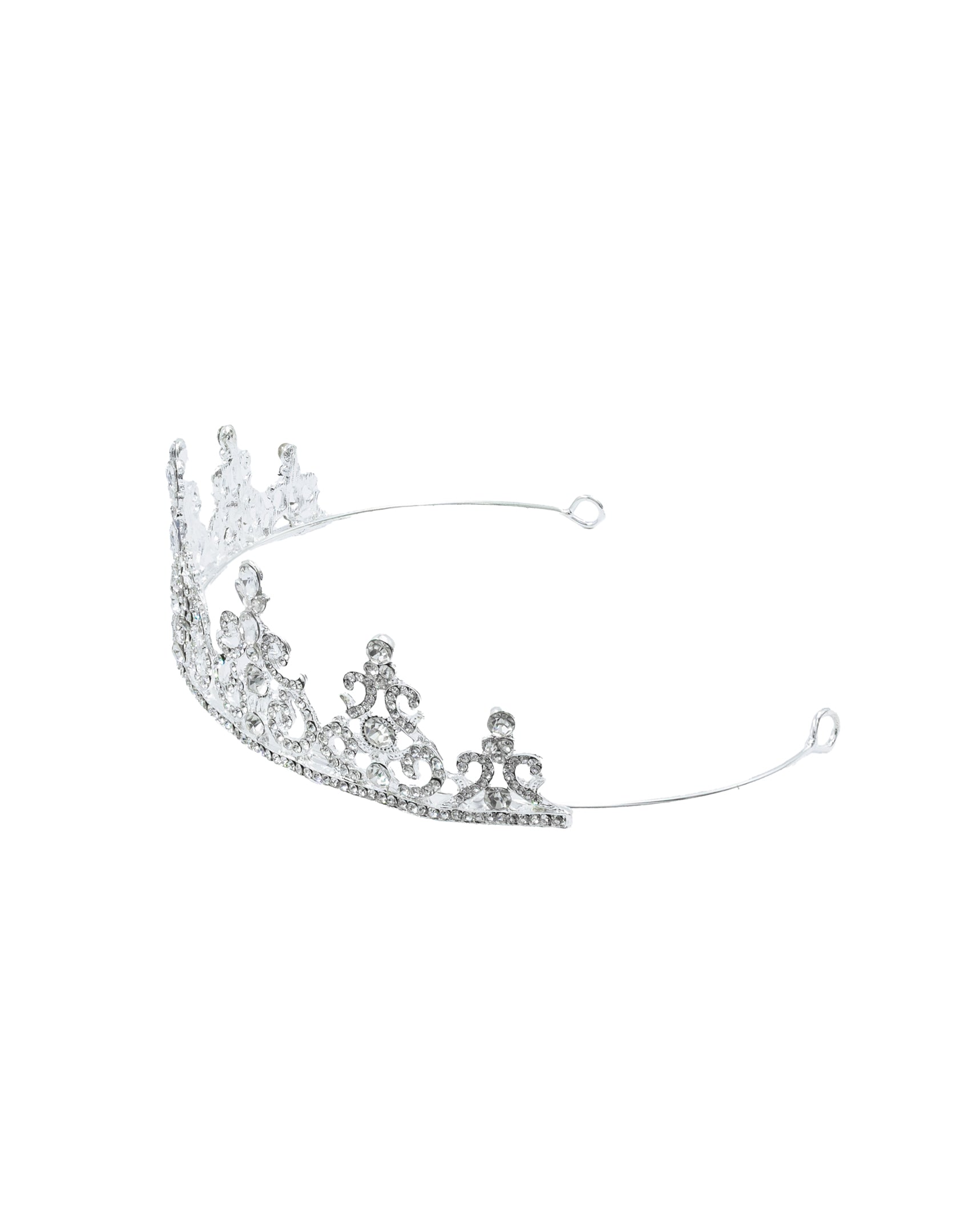 Corona Plateada de Diadema con piedras  - M100 Oro Laminado