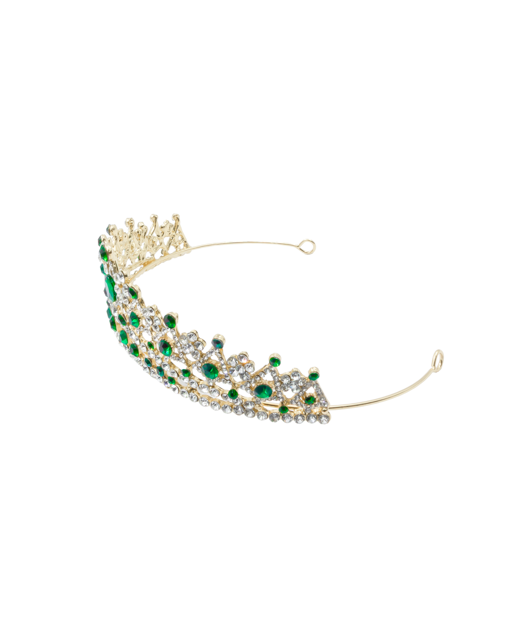 Corona Dorada de Diadema con piedras  - M254 Oro Laminado