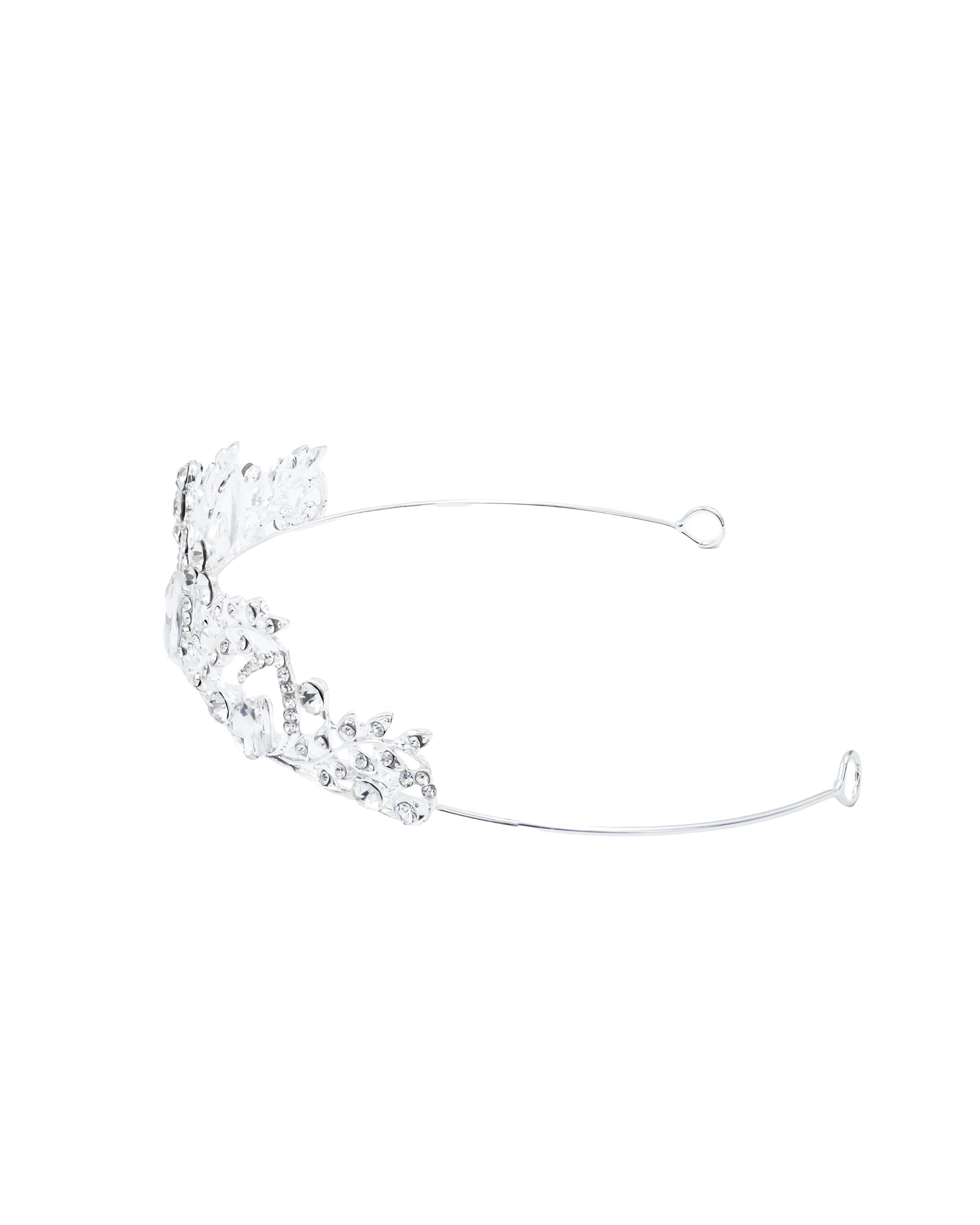 Corona Plateada de Diadema con piedras  - M20 Oro Laminado