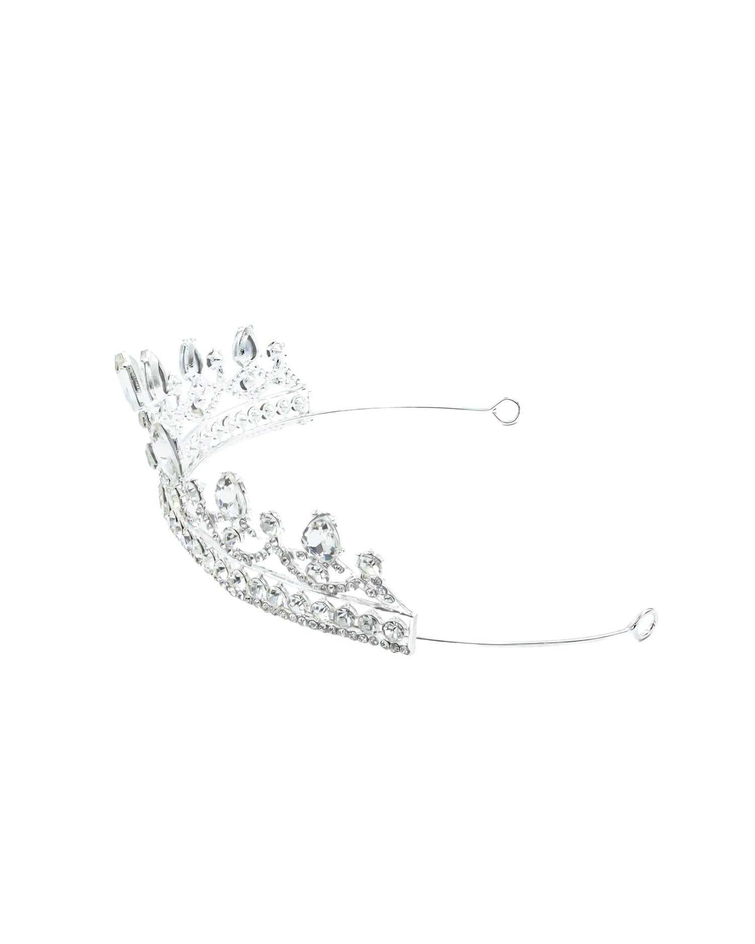 Corona Plateada de Diadema con piedras  - M85 Oro Laminado