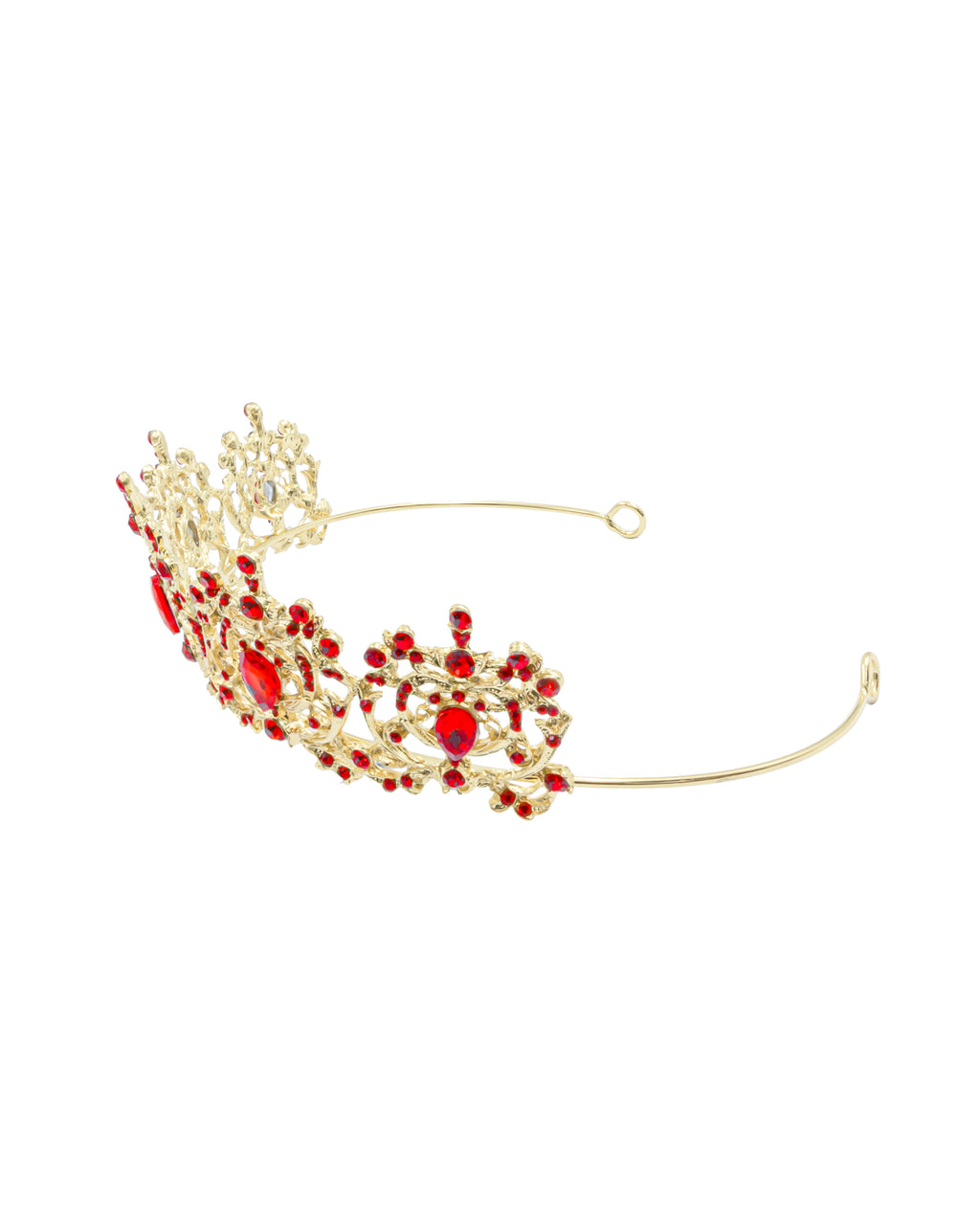 Corona Dorada de Diadema con piedras  - M198 Oro Laminado