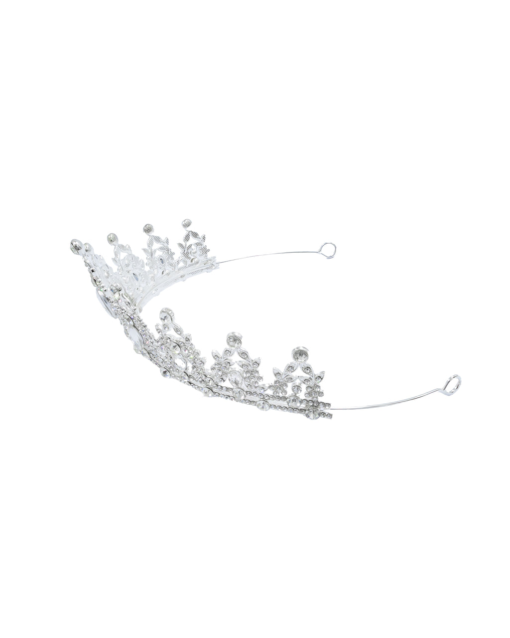 Corona Plateada de Diadema con piedras  - M96 Oro Laminado