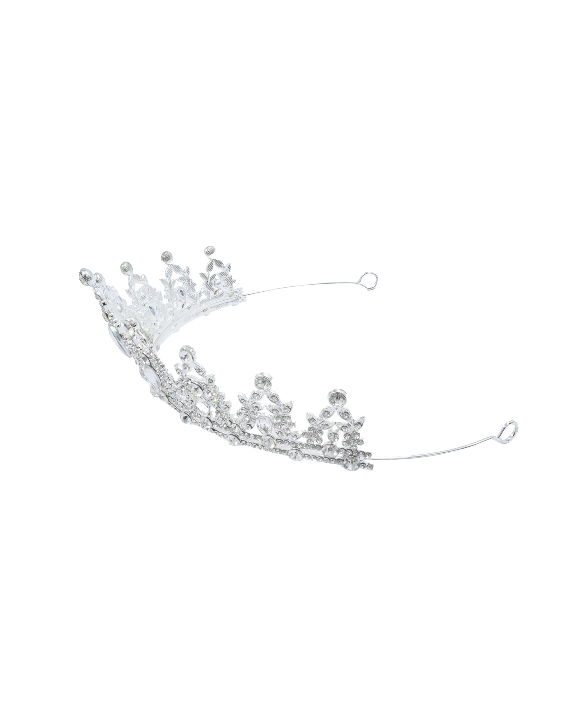 Corona Plateada de Diadema con piedras  - M96 Oro Laminado