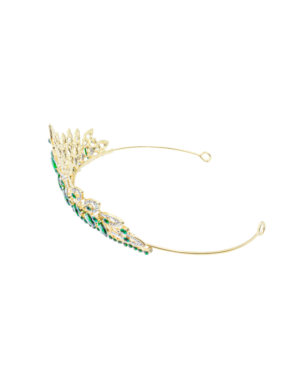 Corona Dorada de Diadema con piedras  - M233 Oro Laminado