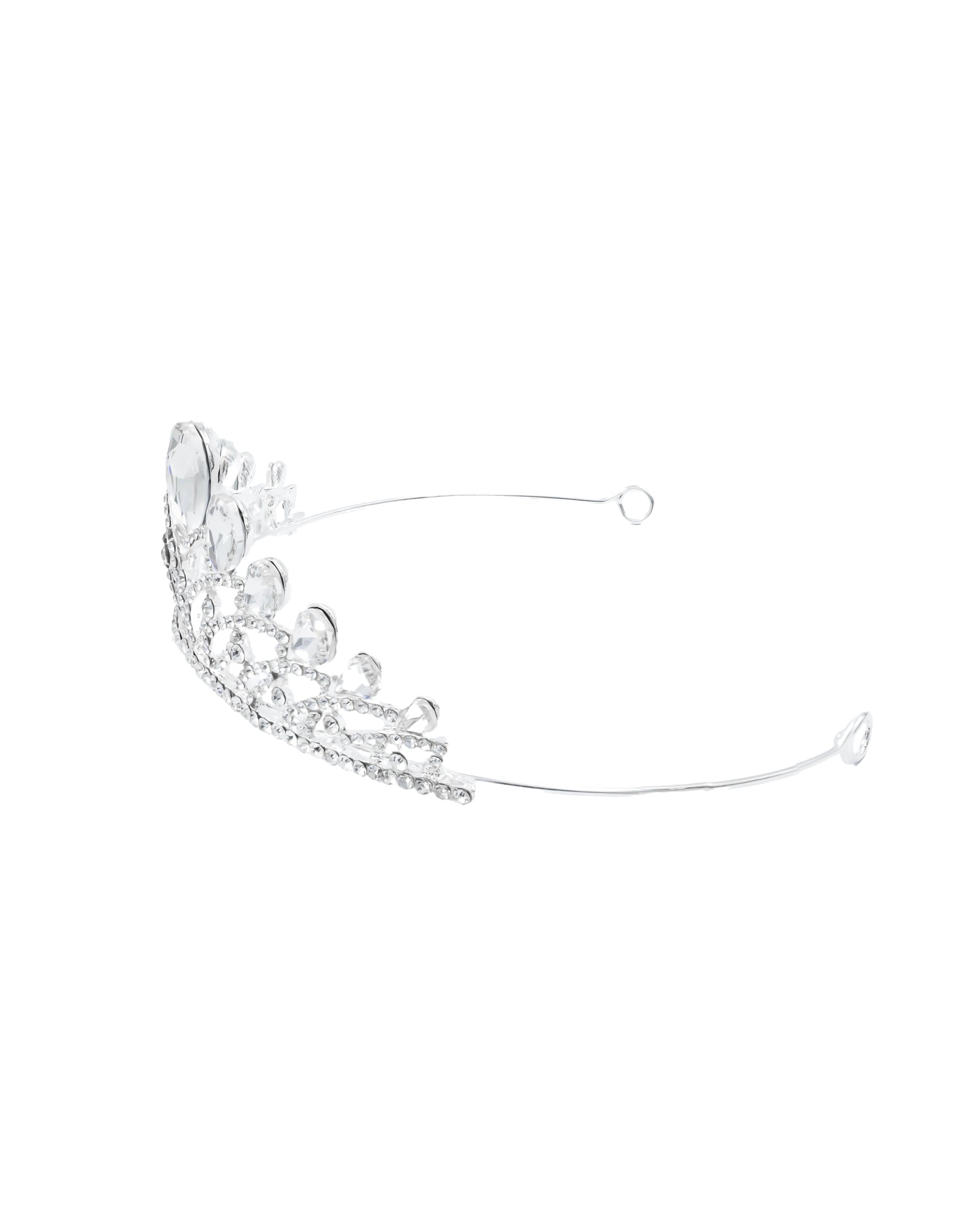 Corona Plateada de Diadema con piedras  - M62 Oro Laminado