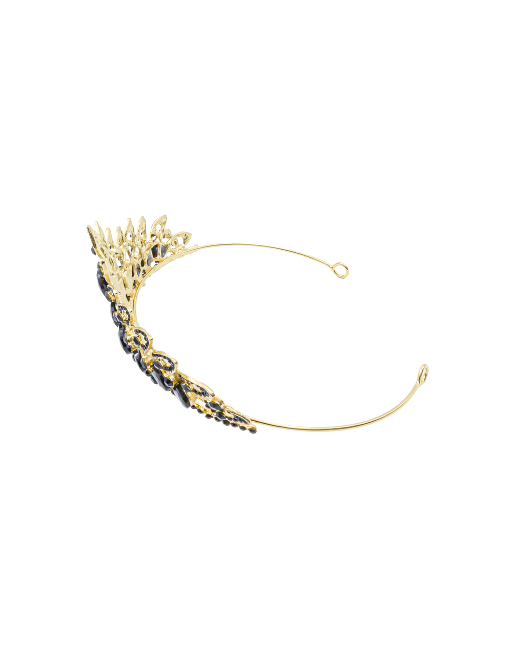 Corona Dorada de Diadema con piedras  - M247 Oro Laminado