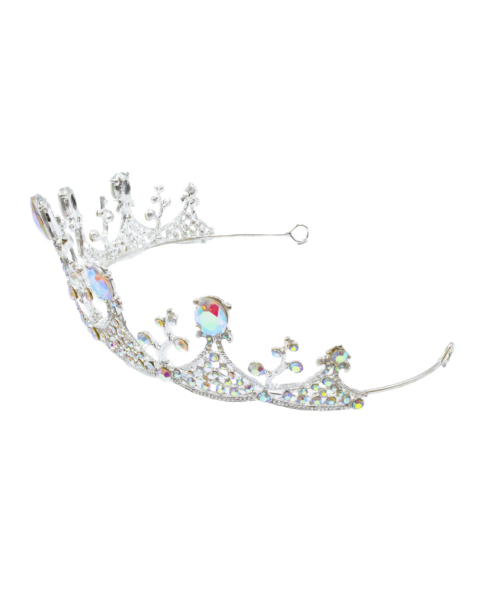 Corona Plateada de Diadema con piedras  - M115 Oro Laminado