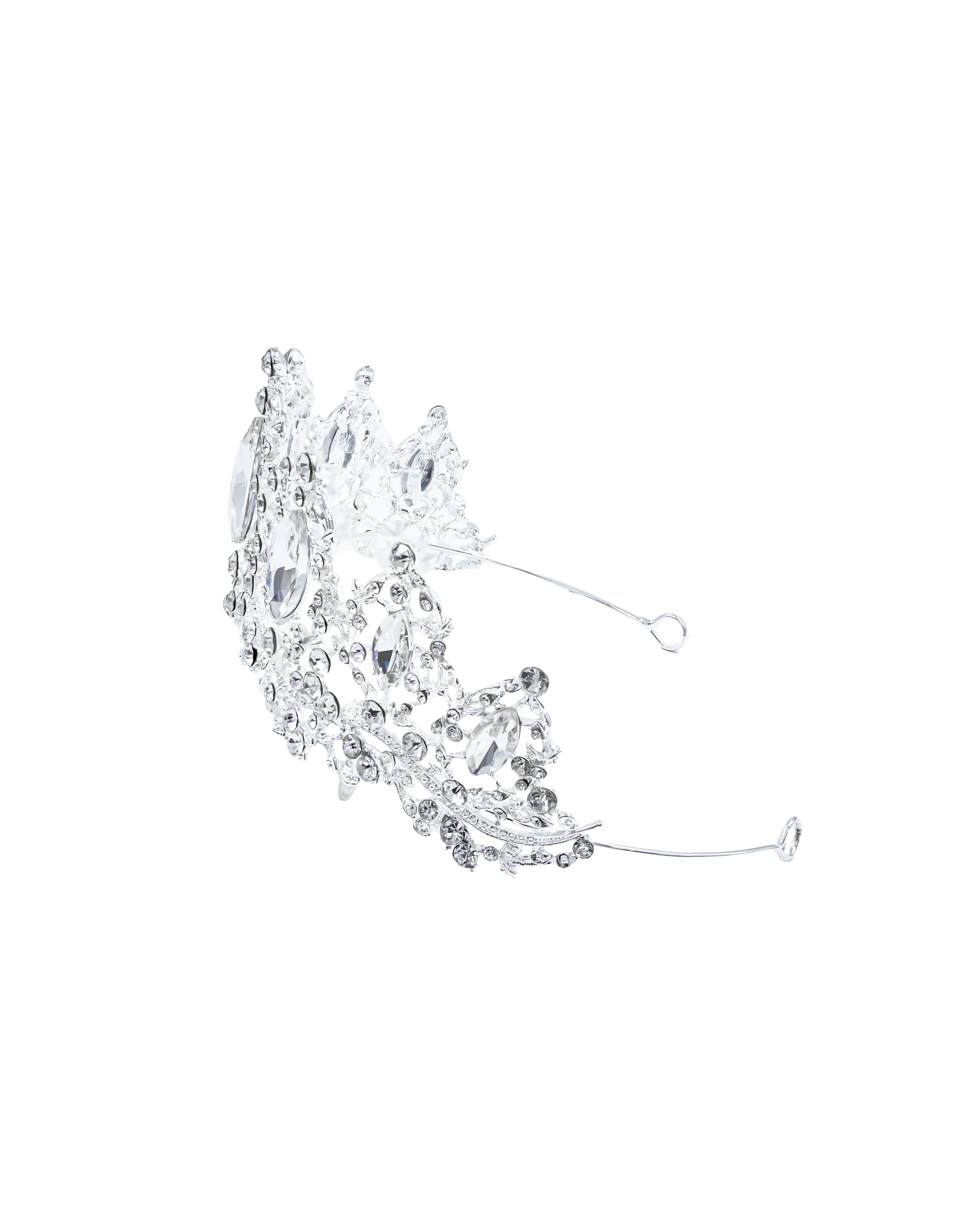 Corona Plateada de Diadema con piedras  - M10 Oro Laminado