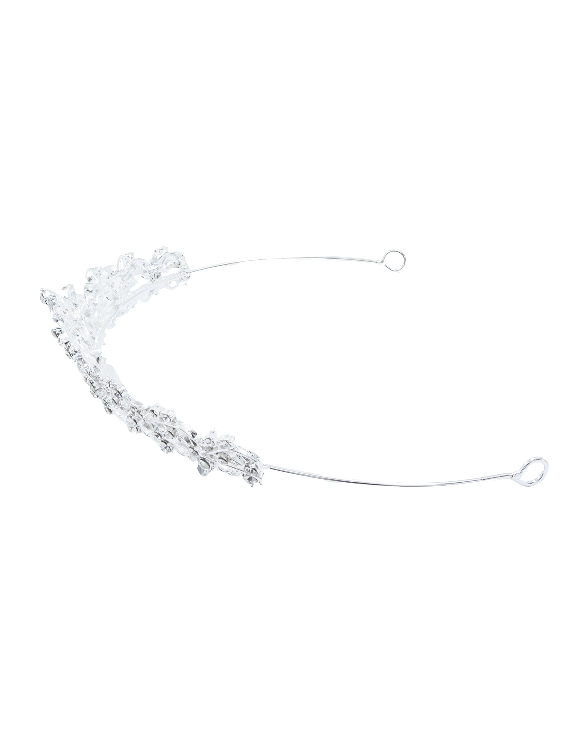 Corona Plateada de Diadema con piedras  - M82 Oro Laminado