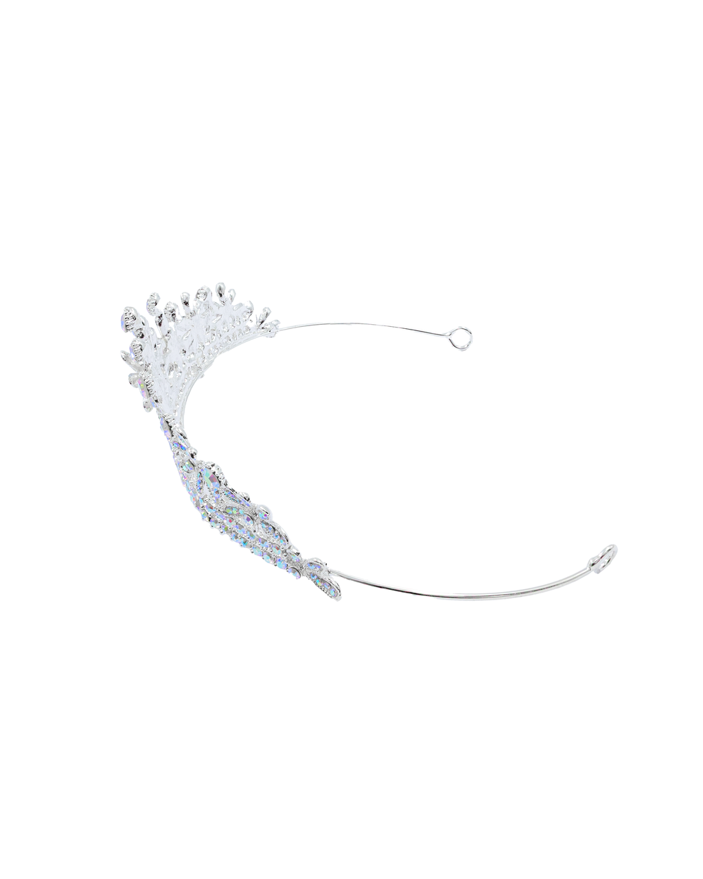 Corona Plateada de Diadema con piedras  - M172 Oro Laminado