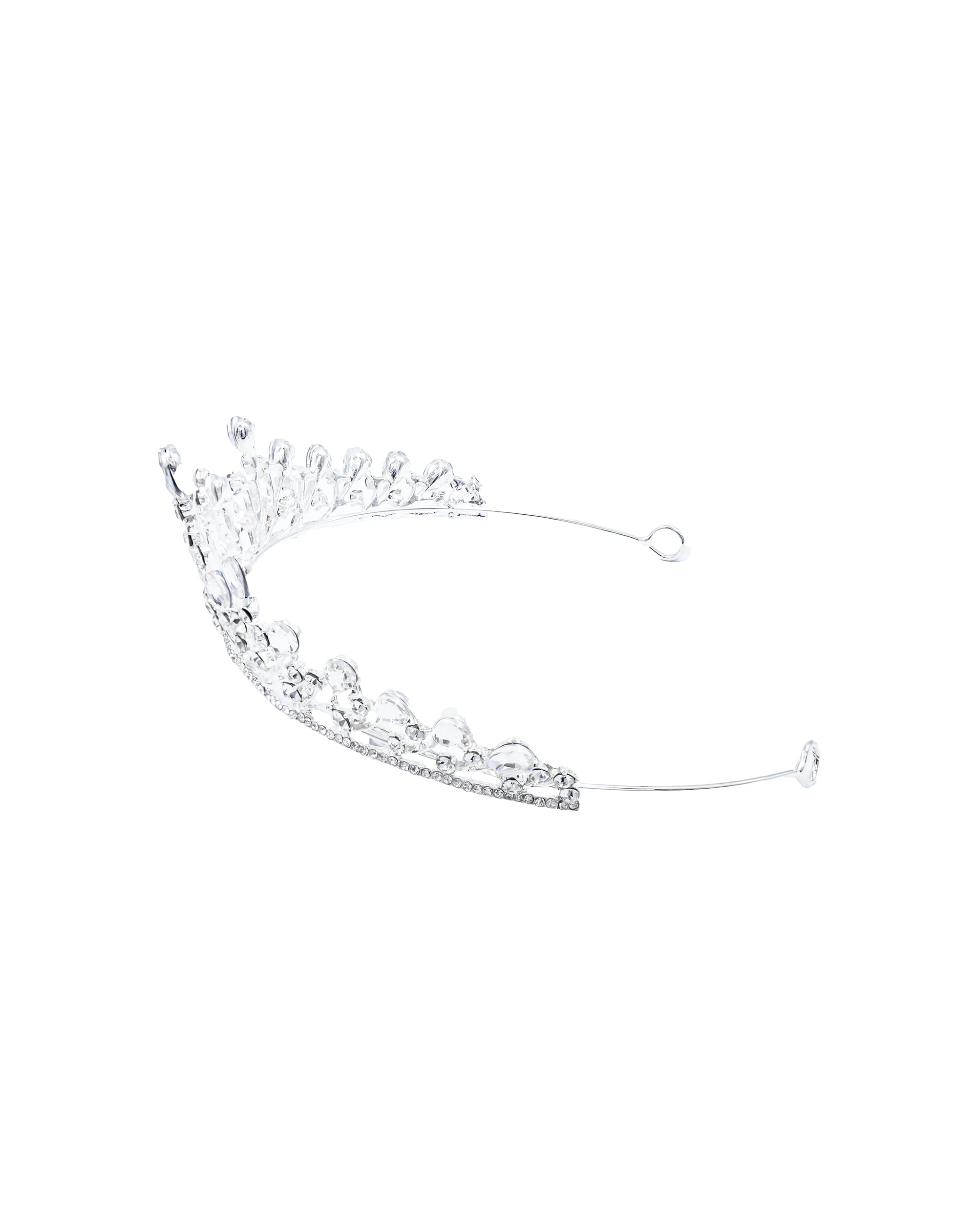 Corona Plateada de Diadema con piedras  - M9 Oro Laminado