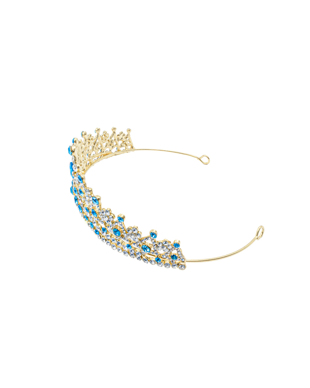 Corona Dorada de Diadema con piedras  - M229 Oro Laminado